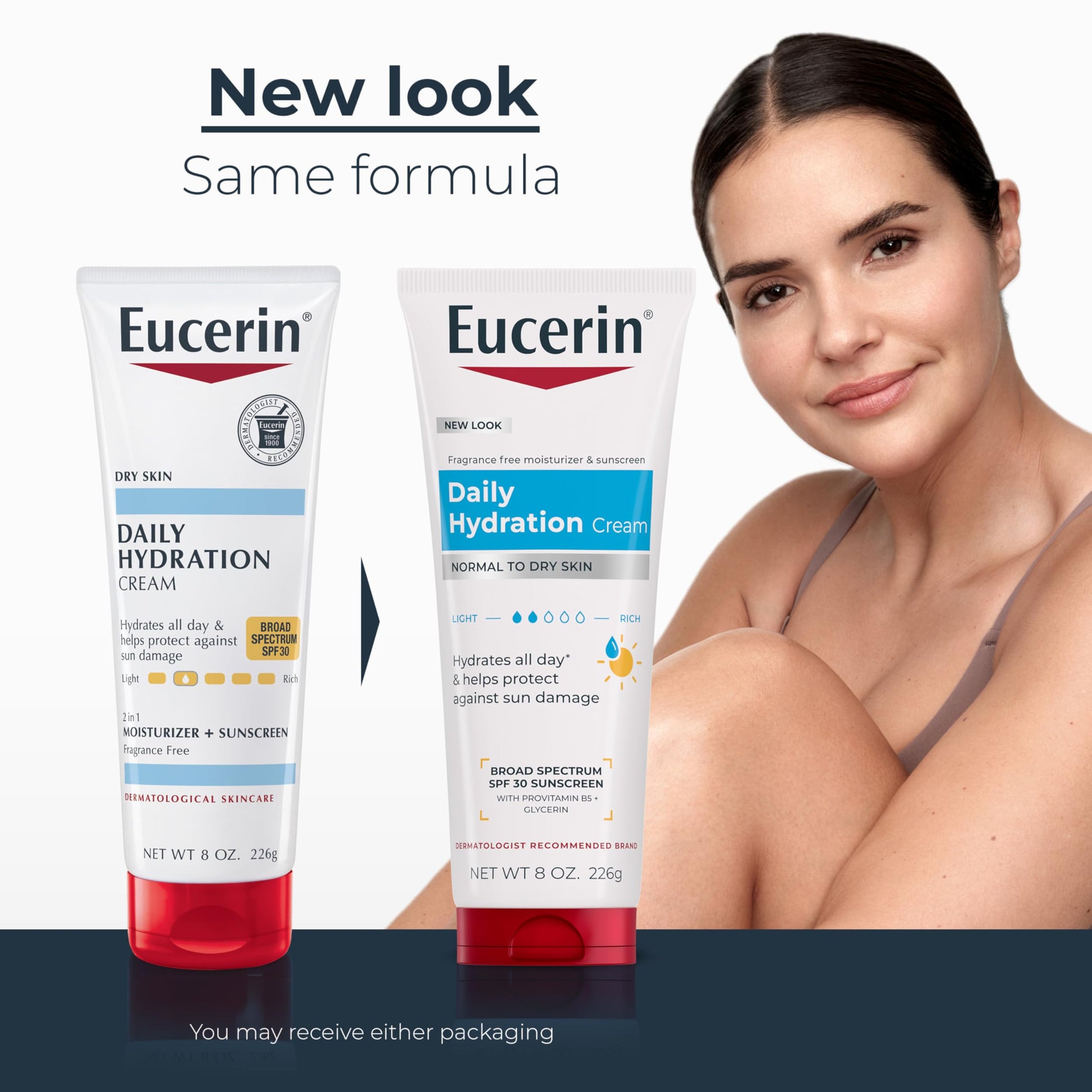 Eucerin Daily Hydration Broad Spectrum SPF 30 Sunscreen Body Cream for Dry Skin, Fragrance Free Sunscreen Moisturizer, 8 Oz Tube Eucerin buy supplements canada