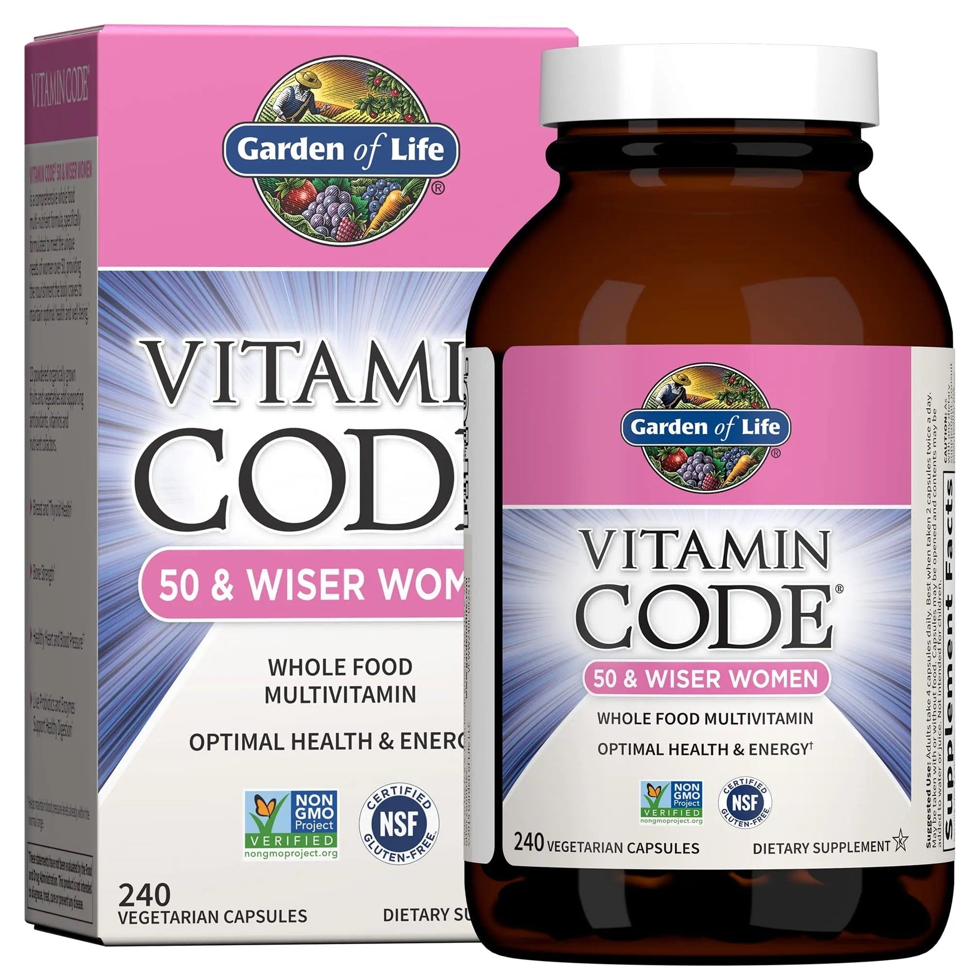 Garden of Life Vitamin Code Multivitamin for Women 50 & Over, B Vitamins, A, C, D3, E & K, CoQ10, Probiotics & Enzymes Garden of Life buy supplements canada