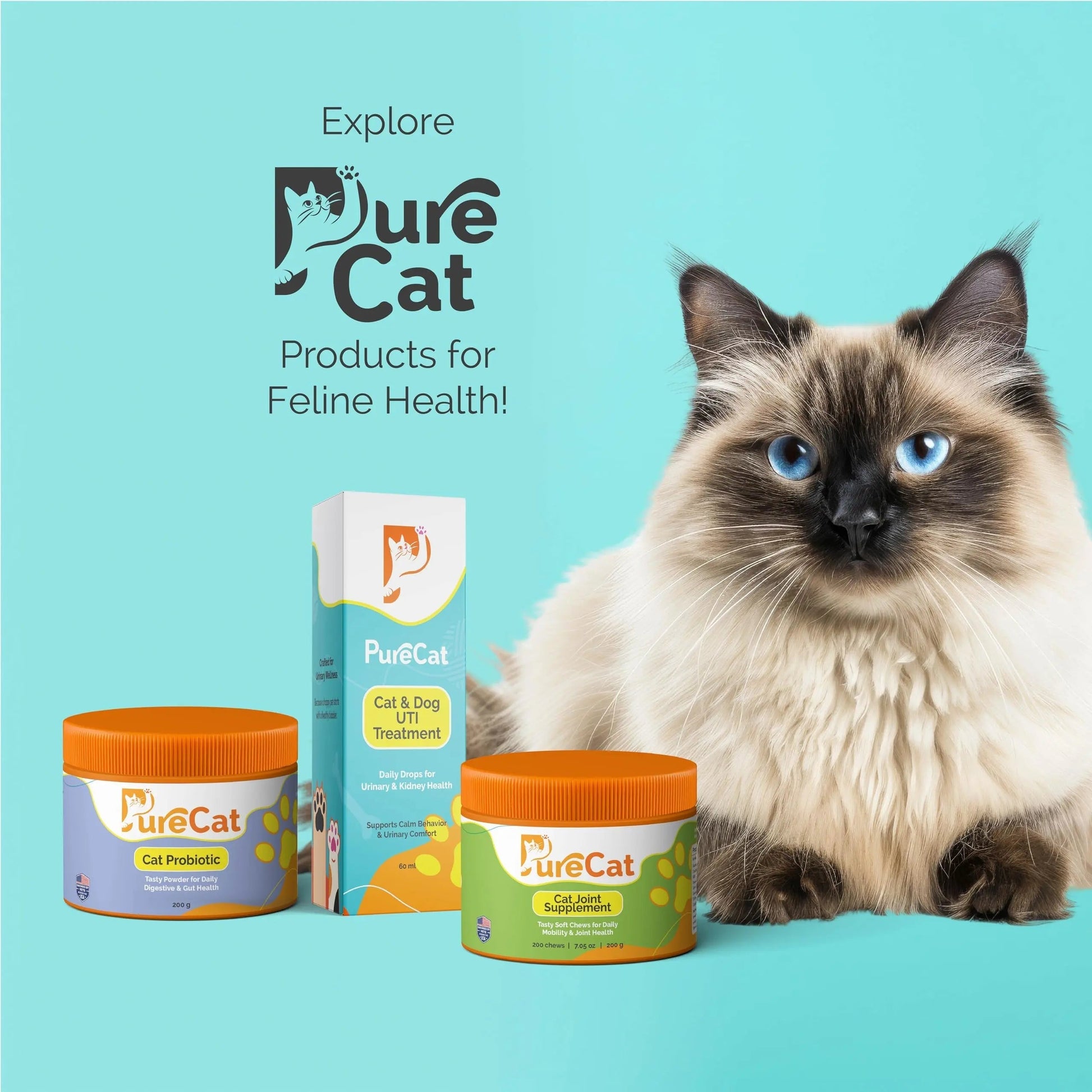 PureCat Urinary Tract Infection Care for Cat & Dog | Calming Urinary Tract & Kidney Support for Pets | Bladder Infection Treatment | UTI Drops | Veterinarian Recommended PureCat buy supplements canada