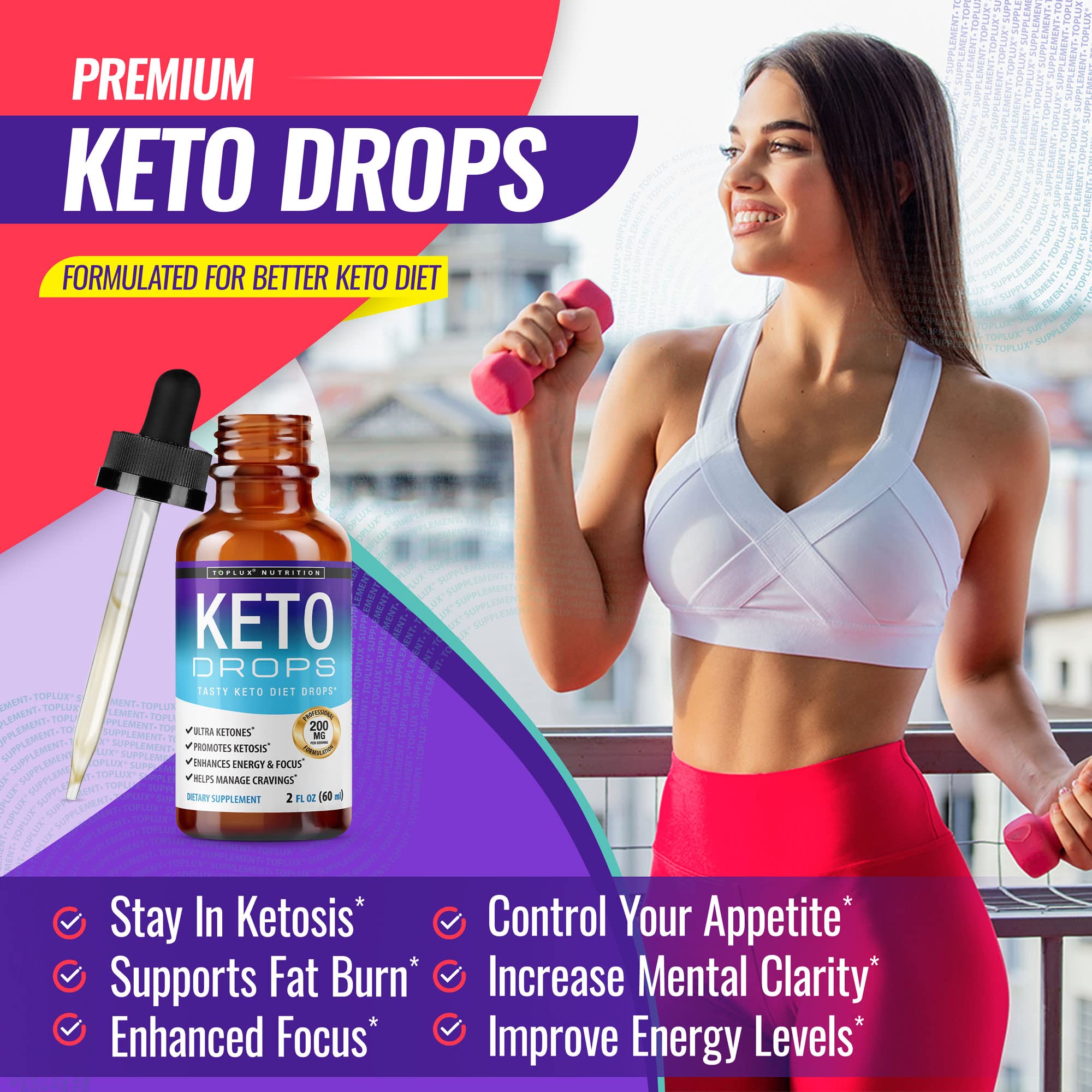 Keto Diet Drops Weight Loss Ketogenic Supplement - Premium Fat Burner Formula Toplux buy supplements canada
