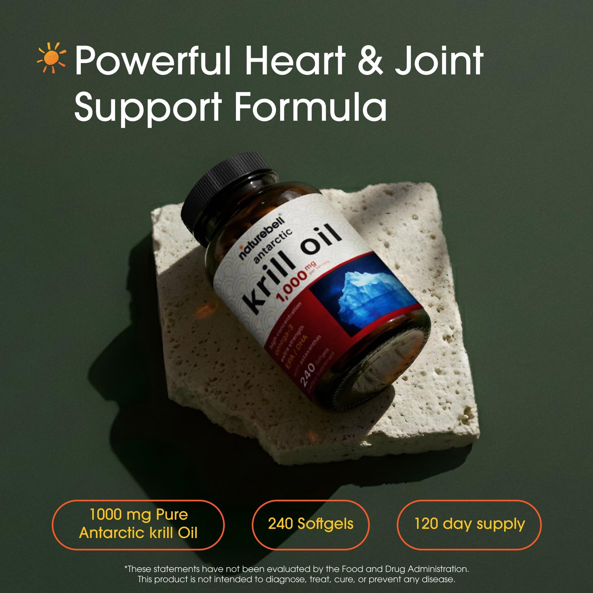 NatureBell Antarctic Krill Oil 1,000mg - 240 Softgels - Omega-3 Heart, Joint & Immune Health Support* NatureBell buy supplements canada