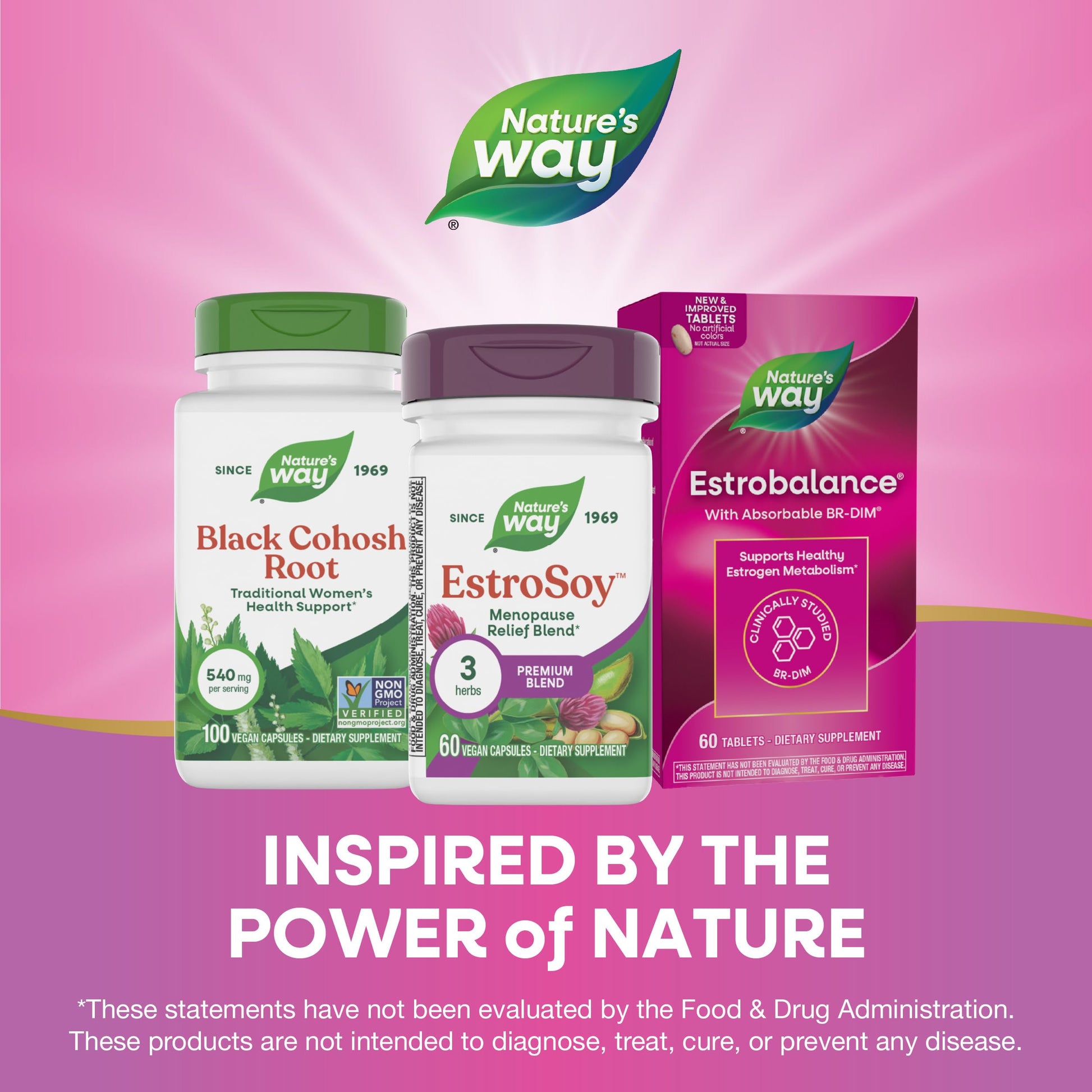 Nature's Way EstroSoy, Menopause Relief Blend*, Helps Relieve Menopausal Symptoms*, Black Cohosh, Fermented Soy Extracts, Red Clover, 60 Vegan Capsules (Packaging May Vary) Nature's Way buy supplements canada