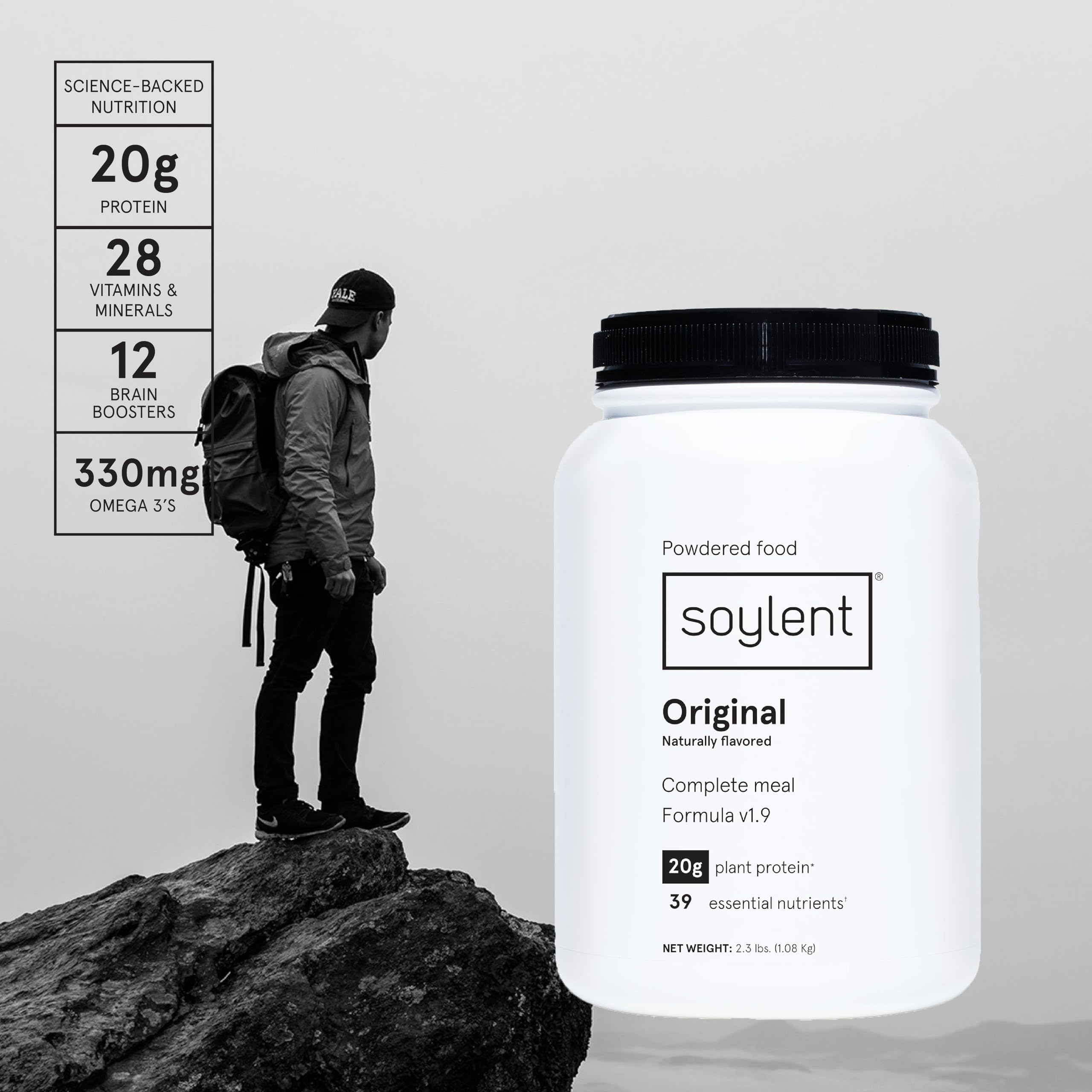 Soylent Complete Nutrition Gluten-Free Vegan Protein Meal Replacement Powder, Original, 36.8 Oz Soylent buy supplements canada