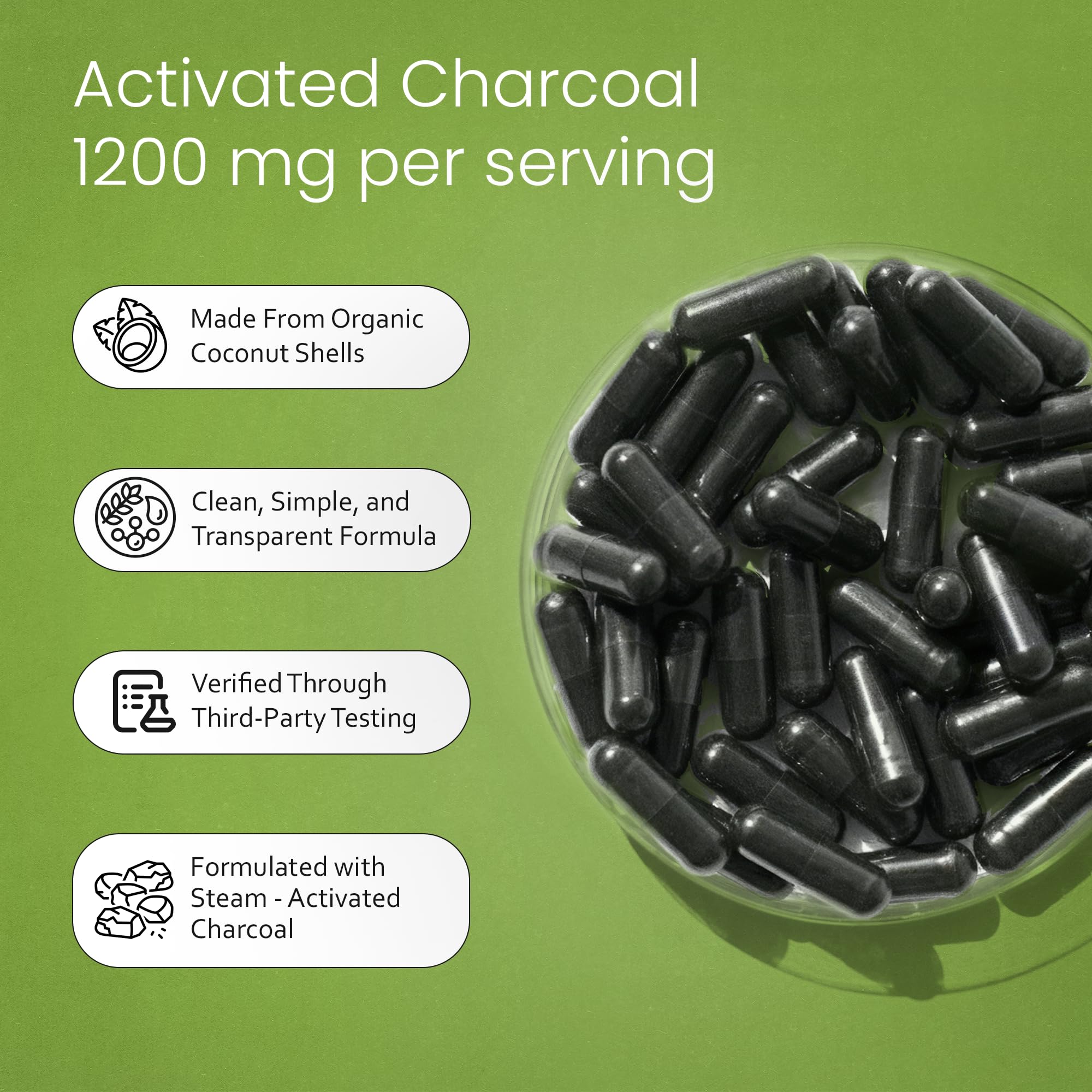 NaturaLife Labs Activated Charcoal 1200 mg per Serving – from Coconut Shells – 100 Veg Capsules – Non-GMO, Gluten-Free, Vegan NaturaLife Labs buy supplements canada