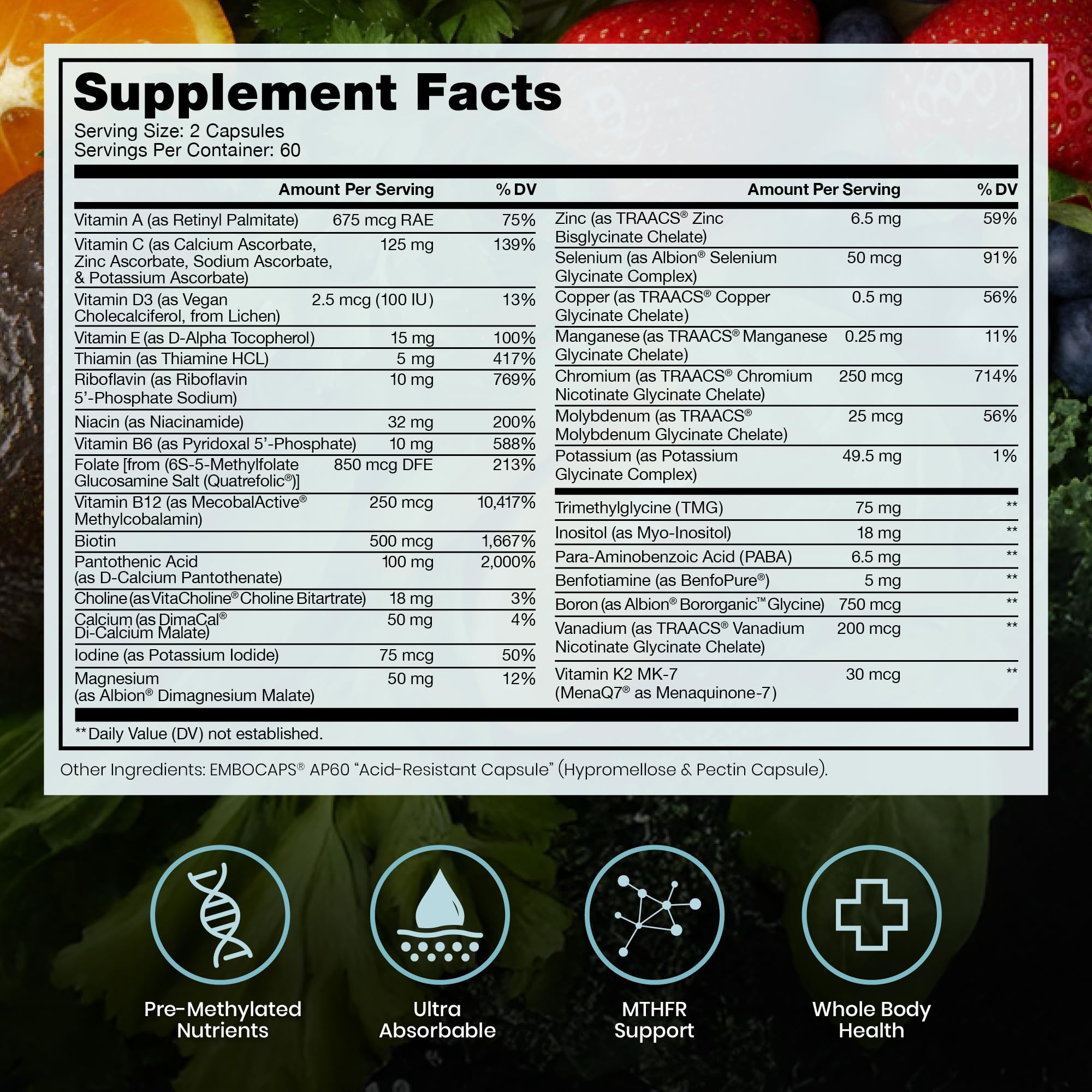 Pure Therapro Rx Methylated Multivitamin for Men and Women | Made in USA | Methyl Multi Without Iron Methyl B12 & Methylfolate | 120 Capsules, 2-Month Supply Pure Therapro Rx buy supplements canada
