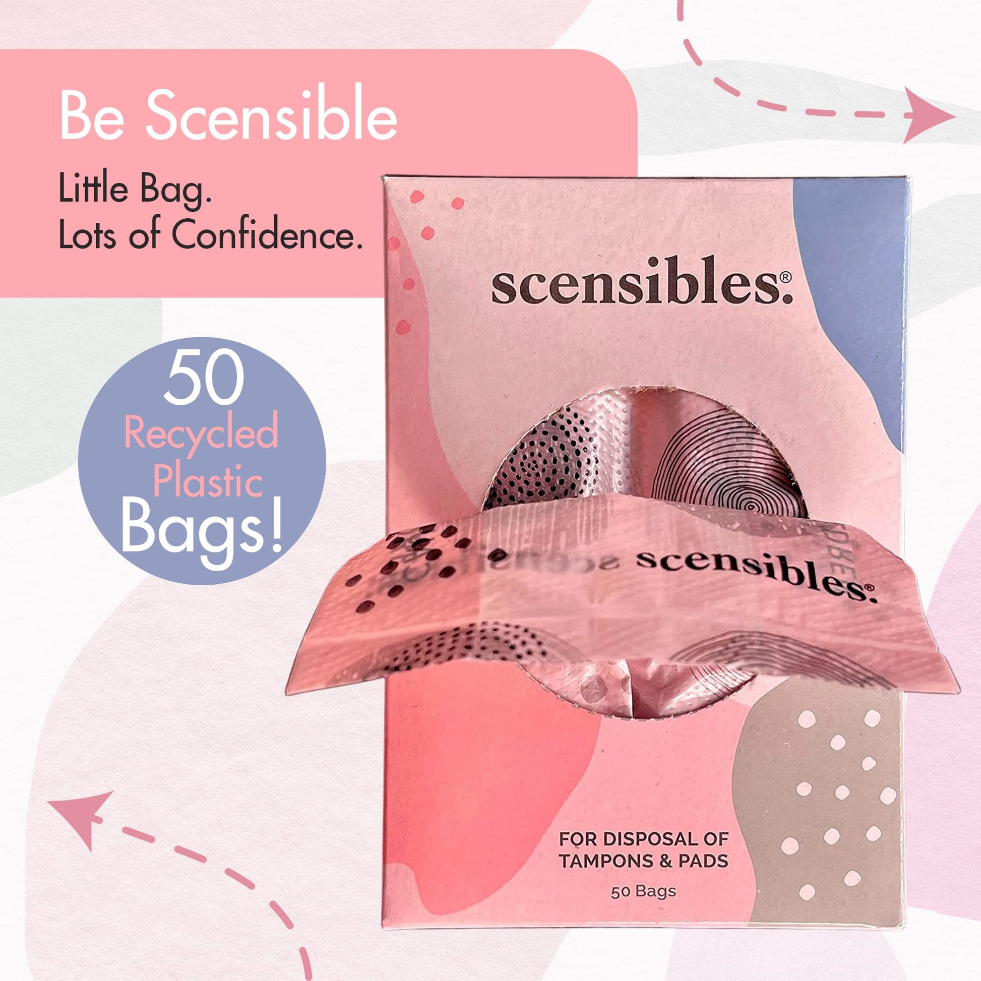 Scensibles Personal Care Disposal Bags (50 Count) - For Tampons, Pads, Liners, Condoms & More SCENSIBLES buy supplements canada