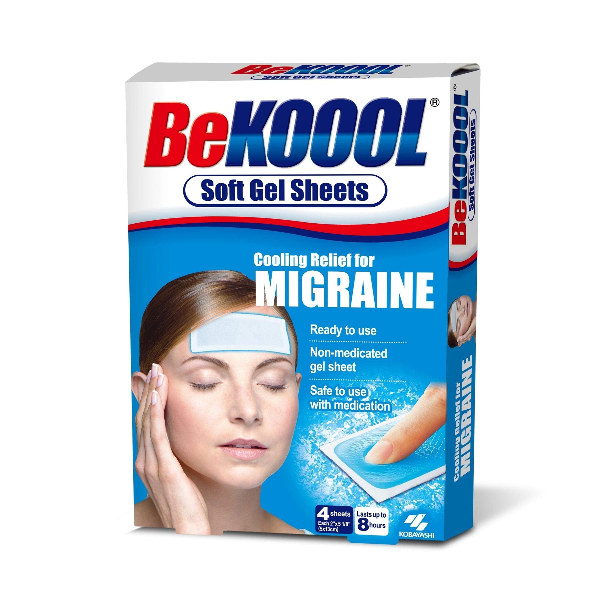 BeKOOOL Migraine Gel Sheets - 4 Count BeKoool buy supplements canada