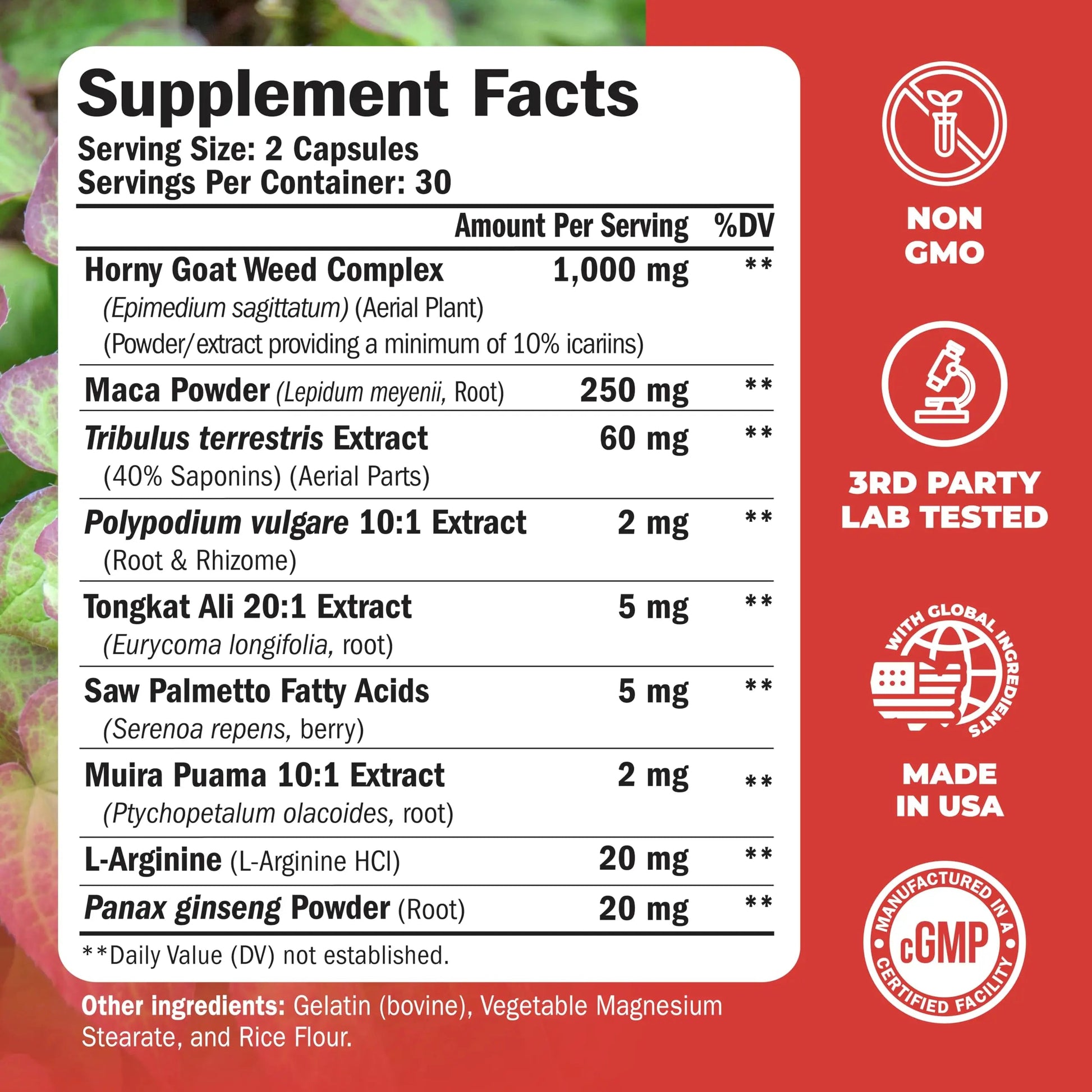 Vimerson Health Multivitamin for Men & Tongkat Ali for Men with Horny Goat Weed, Maca Root Powder, Tribulus Terrestris, Saw Palmetto Extract Vimerson Health buy supplements canada