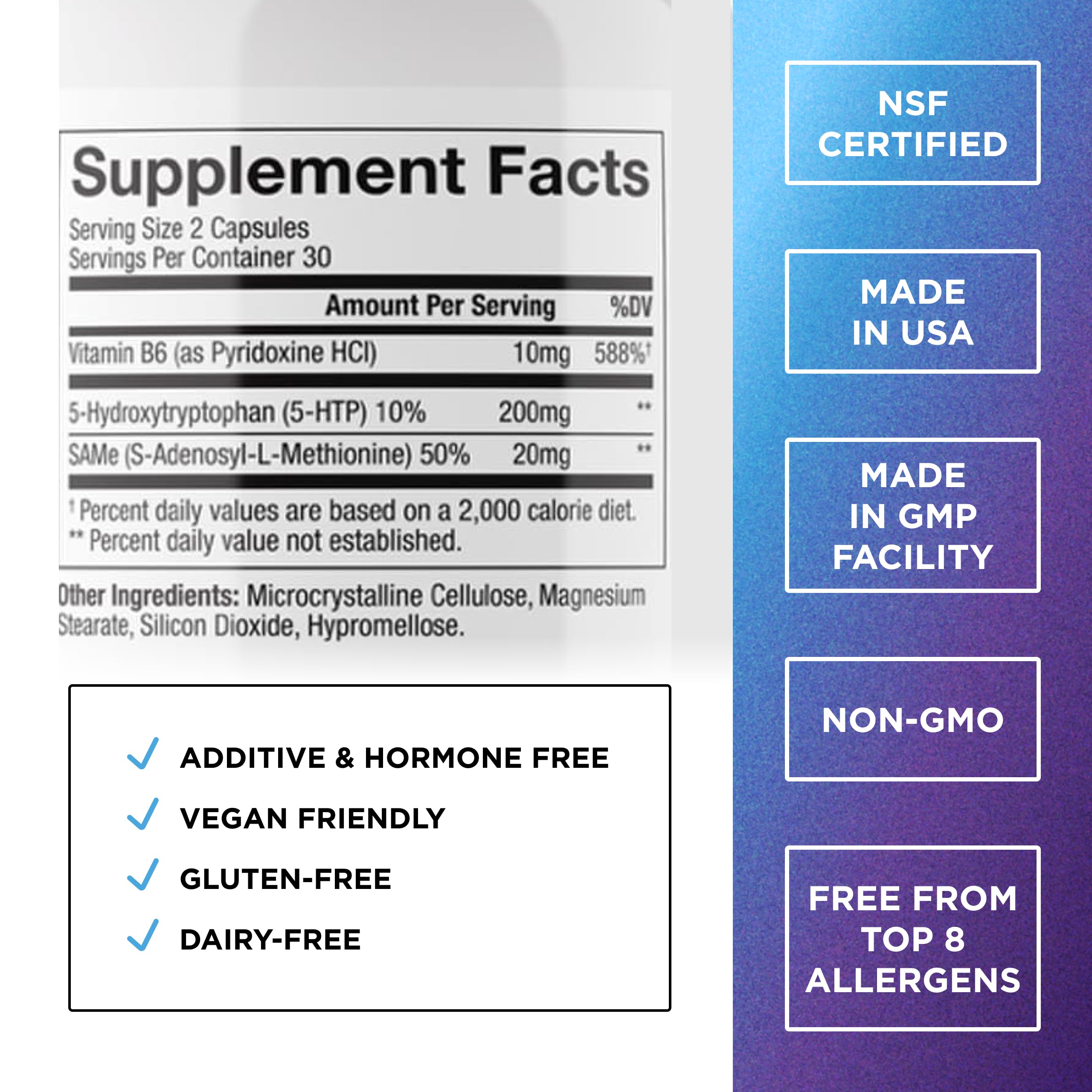 DR. EMIL NUTRITION 200 MG 5-HTP Plus with SAM-e to Maintain Normal Healthy Sleep and Create a Sense of Wellbeing - 5HTP Supplement with Vitamin DR. EMIL NUTRITION buy supplements canada