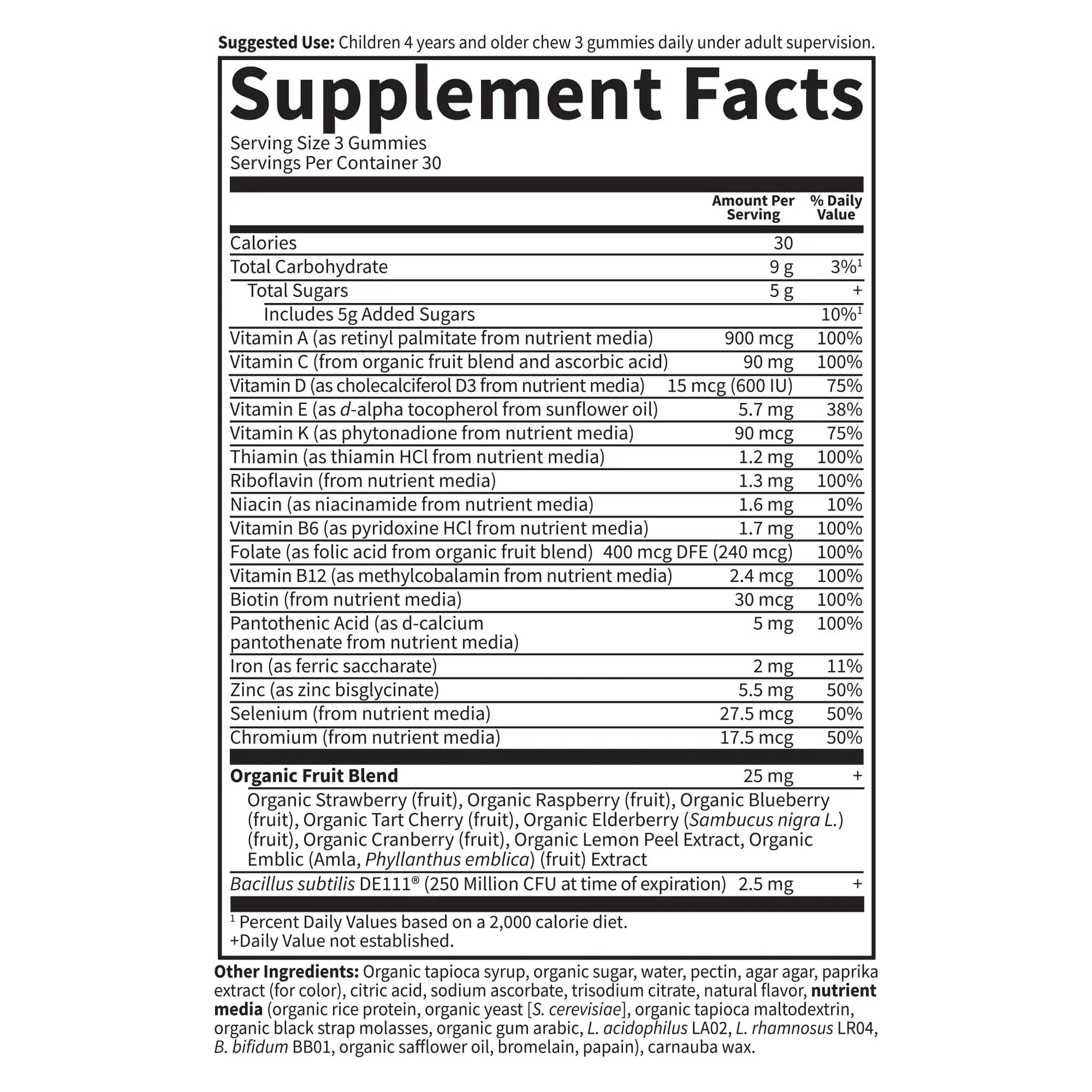 Kids Multivitamin Gummy with Iron + Probiotics for Immune Health & Digestion: Vitamins D, C, E, B, Zinc for Energy & Development, Vitamin Code Garden of Life buy supplements canada