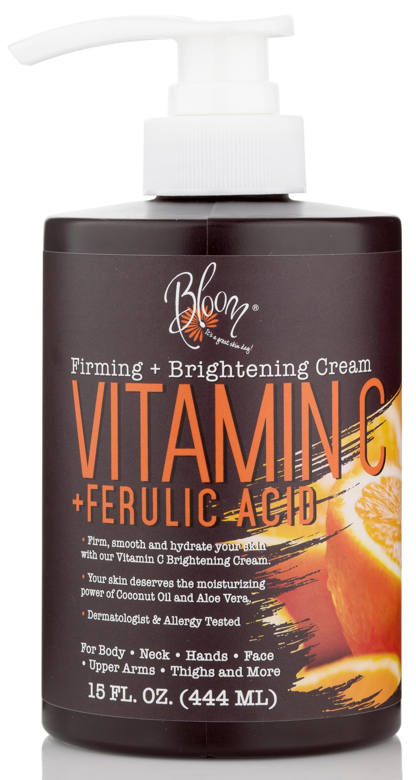 BLOOM Vitamin C Cream Body Lotion & Face Moisturizer W/Coconut Oil | Natural Skin Care BLOOM IT'S A GREAT SKIN DAY! buy supplements canada