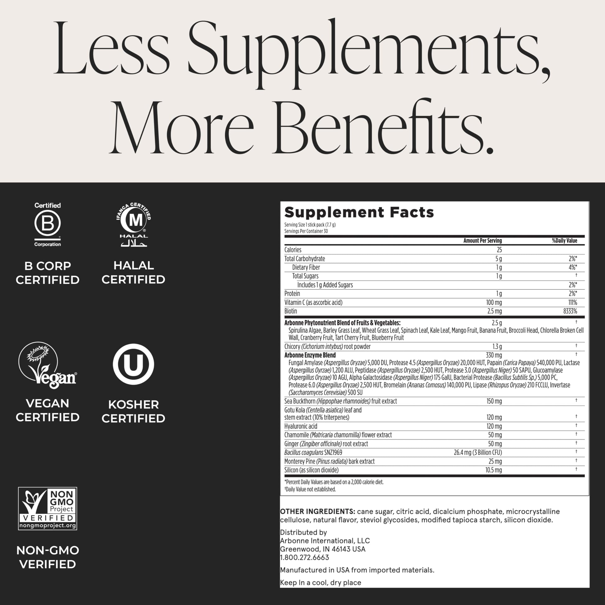 Arbonne GreenSynergy Elixir – Citrus-Flavored Greens Powder with 13 Digestive Enzymes, Vegan Collagen Builder, Probiotics, and Prebiotics – Supports Gut Health and Digestion – 30 Stick Packs Arbonne buy supplements canada