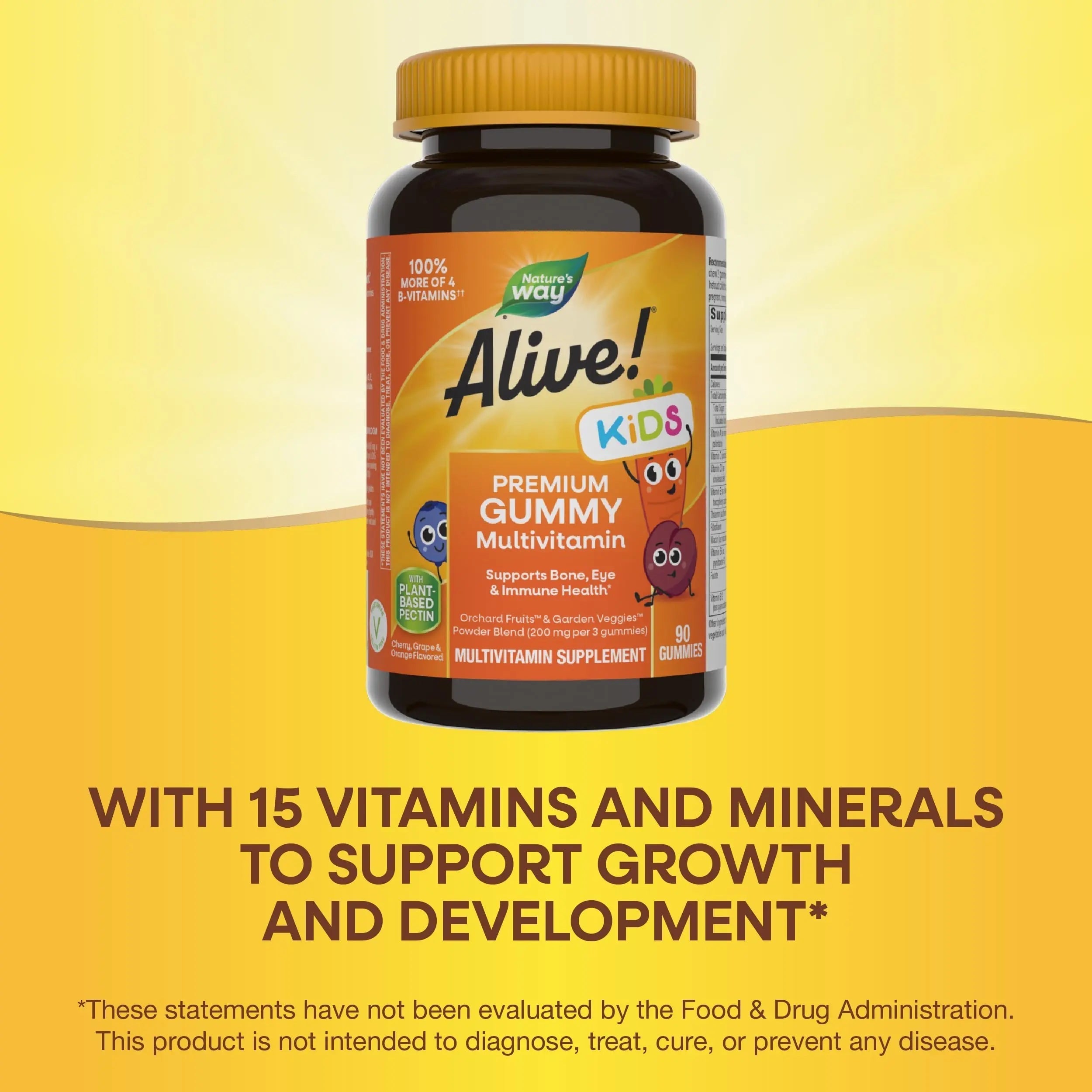 Nature's Way Alive! Children's Premium Gummy Multivitamin, Gluten Free, Made with Pectin, 90 Gummies Nature's Way buy supplements canada