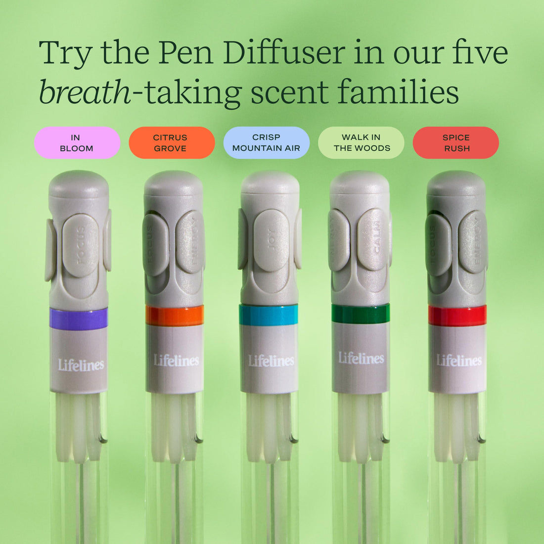Pen Diffuser in Crisp Mountain Air Essential Oil Blends - Elegant 1.0mm Ballpoint Tip - Black Pen Lifelines buy supplements canada
