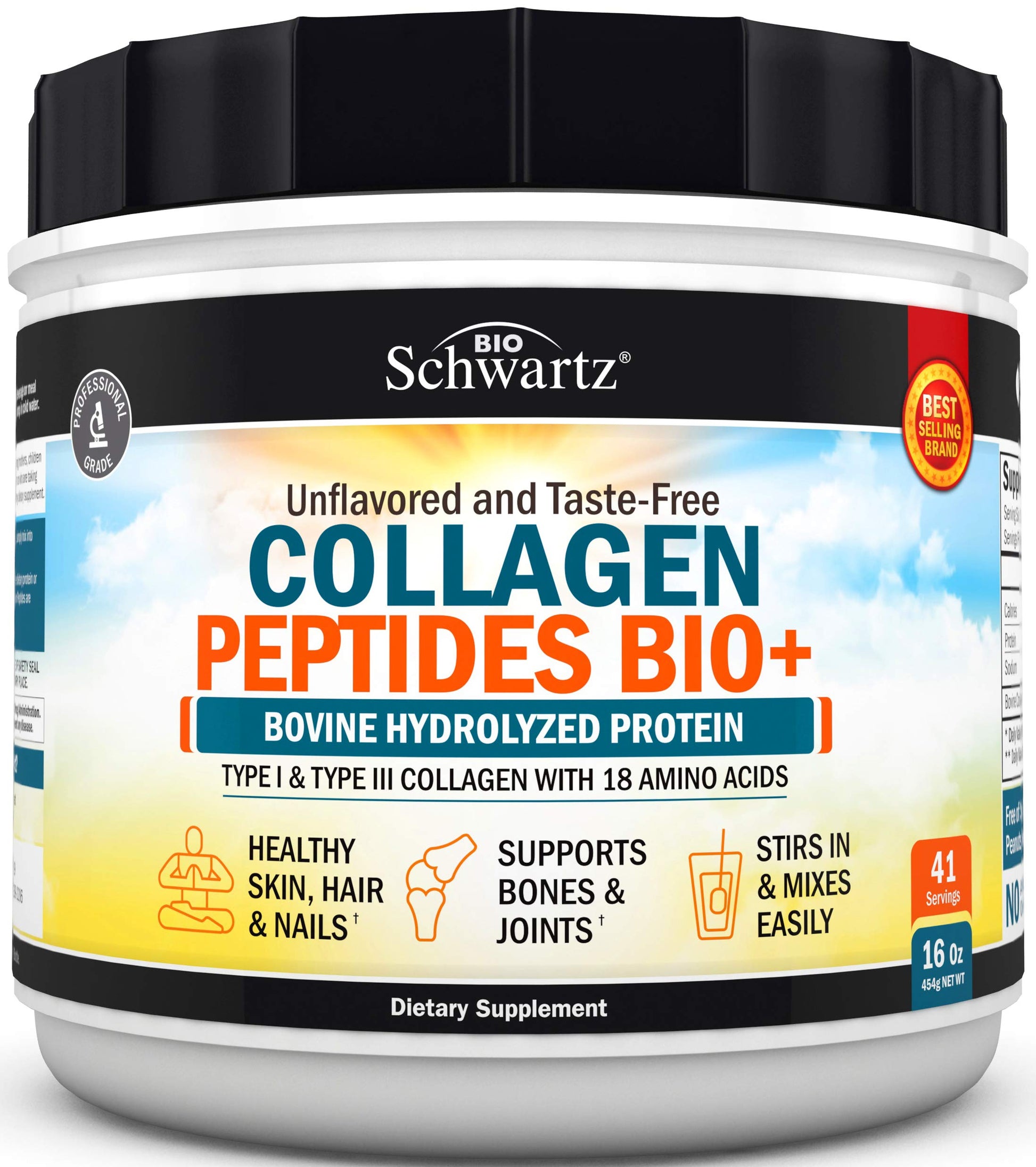 Collagen Peptides Powder - Grass Fed, Pasture Raised with Aminos - Promotes Healthy BioSchwartz buy supplements canada