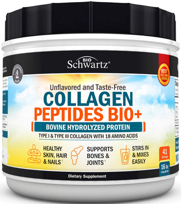 Collagen Peptides Powder - Grass Fed, Pasture Raised with Aminos - Promotes Healthy BioSchwartz buy supplements canada