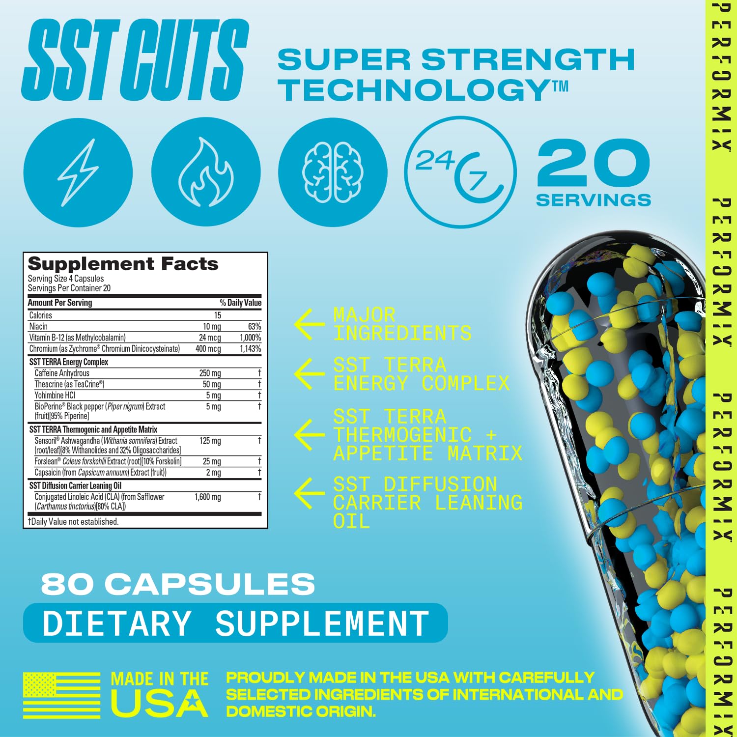 PERFORMIX - SST Cuts - Thermogenic with CLA - Energy, Focus & Mood PERFORMIX buy supplements canada