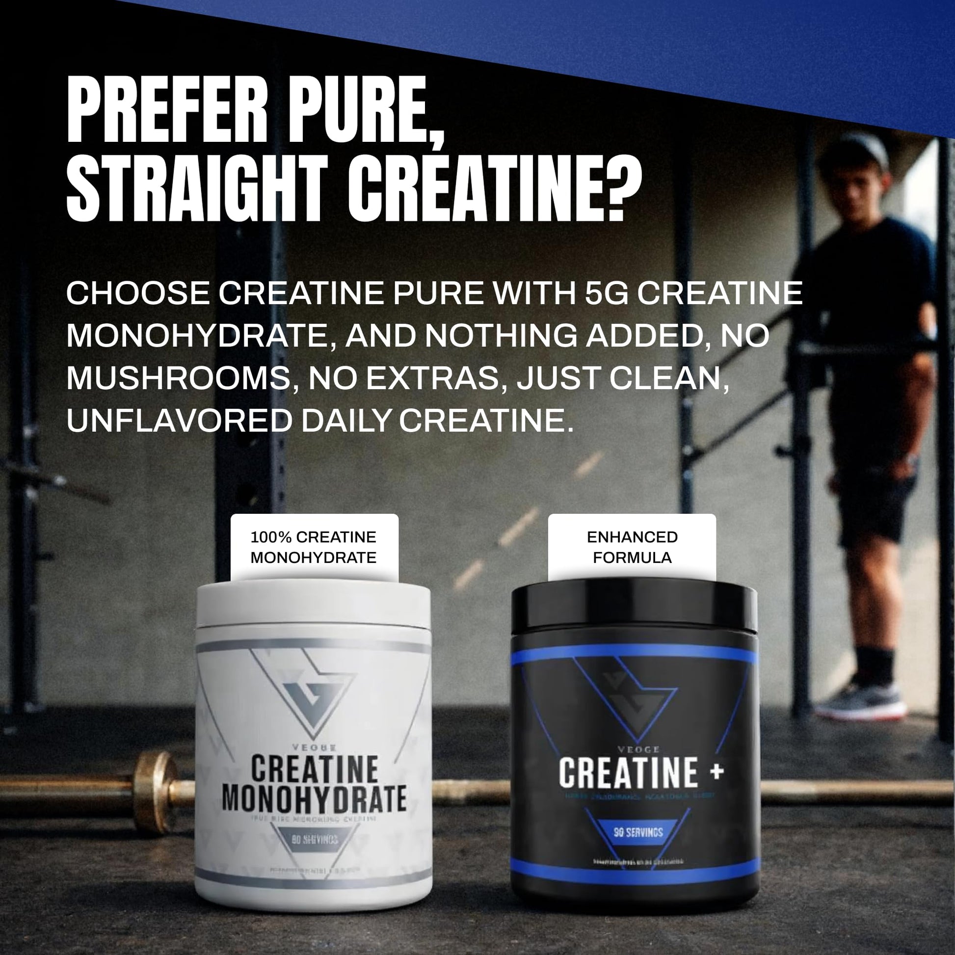 VEDGE Nutrition Creatine + | Vegan Plant-Based Creatine Monohydrate Powder | Energy, Performance & Function | Ergogenic Aids for Athletes | Unflavored, 30 Servings VEDGE buy supplements canada