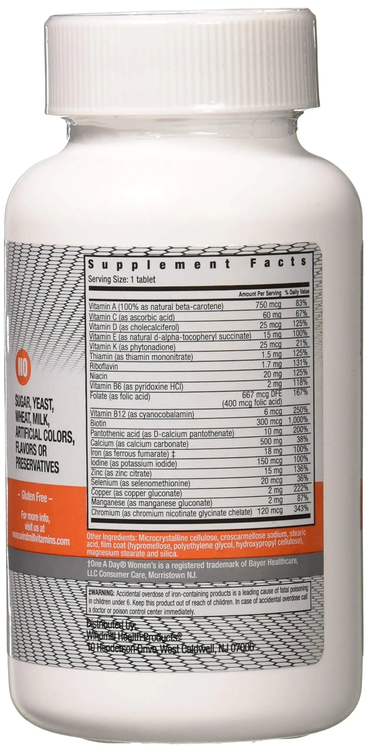 Daily Vitamin TB Womens WMILL Size: 100 Windmill buy supplements canada