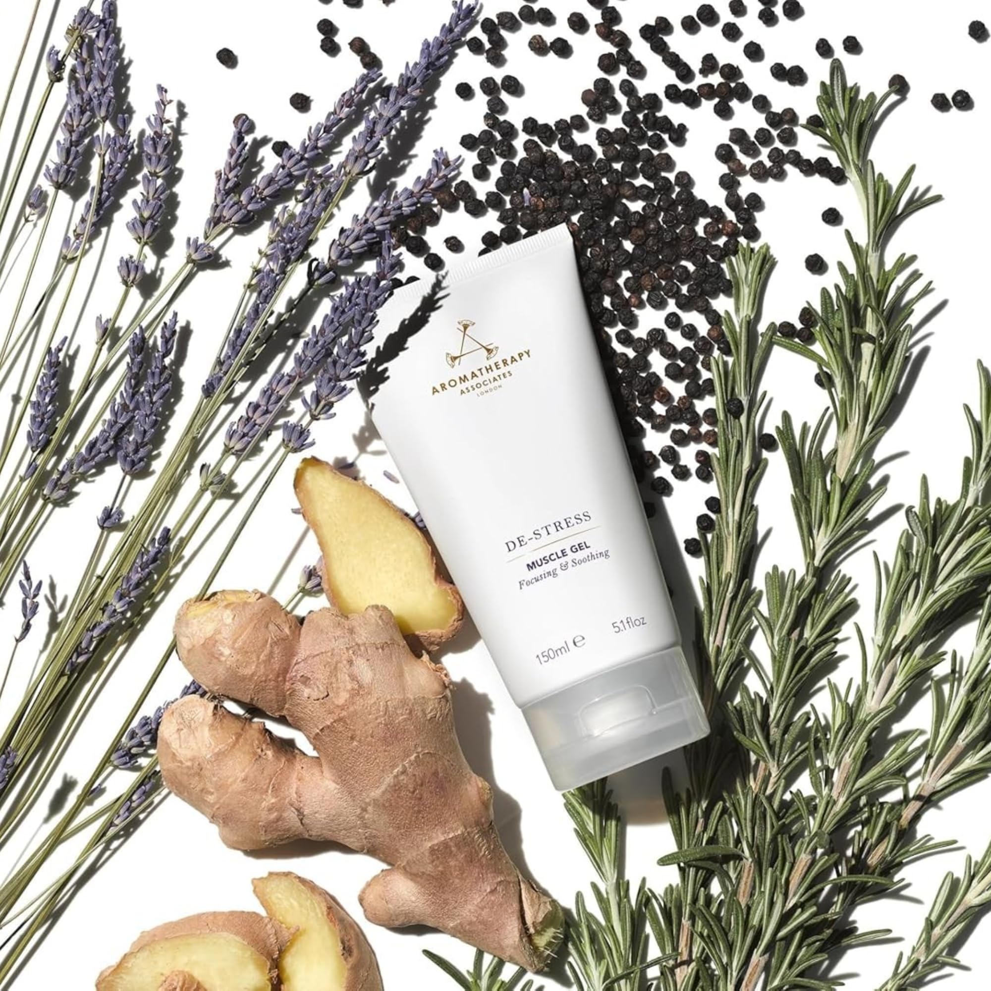 Aromatherapy Associates De-Stress Muscle Gel, Cooling & Warming Massage Gel with Ginger, Black Pepper & Rosemary Essential Oils for Daily Tension & Post-Activity Comfort, 5.07 oz Aromatherapy Associates buy supplements canada