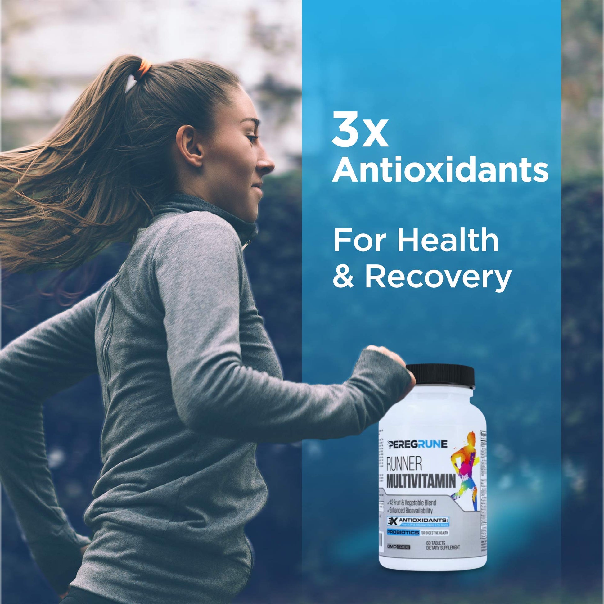 PEREGRUNE Runner Multivitamin & Omega 3 Bundle (1 Month Supply) | Antioxidants for Health & Recovery | Vitamin B Complex for Endurance, Energy, VO2 Max | Joints & Heart: 1,000mg Fish Oil PEREGRUNE buy supplements canada
