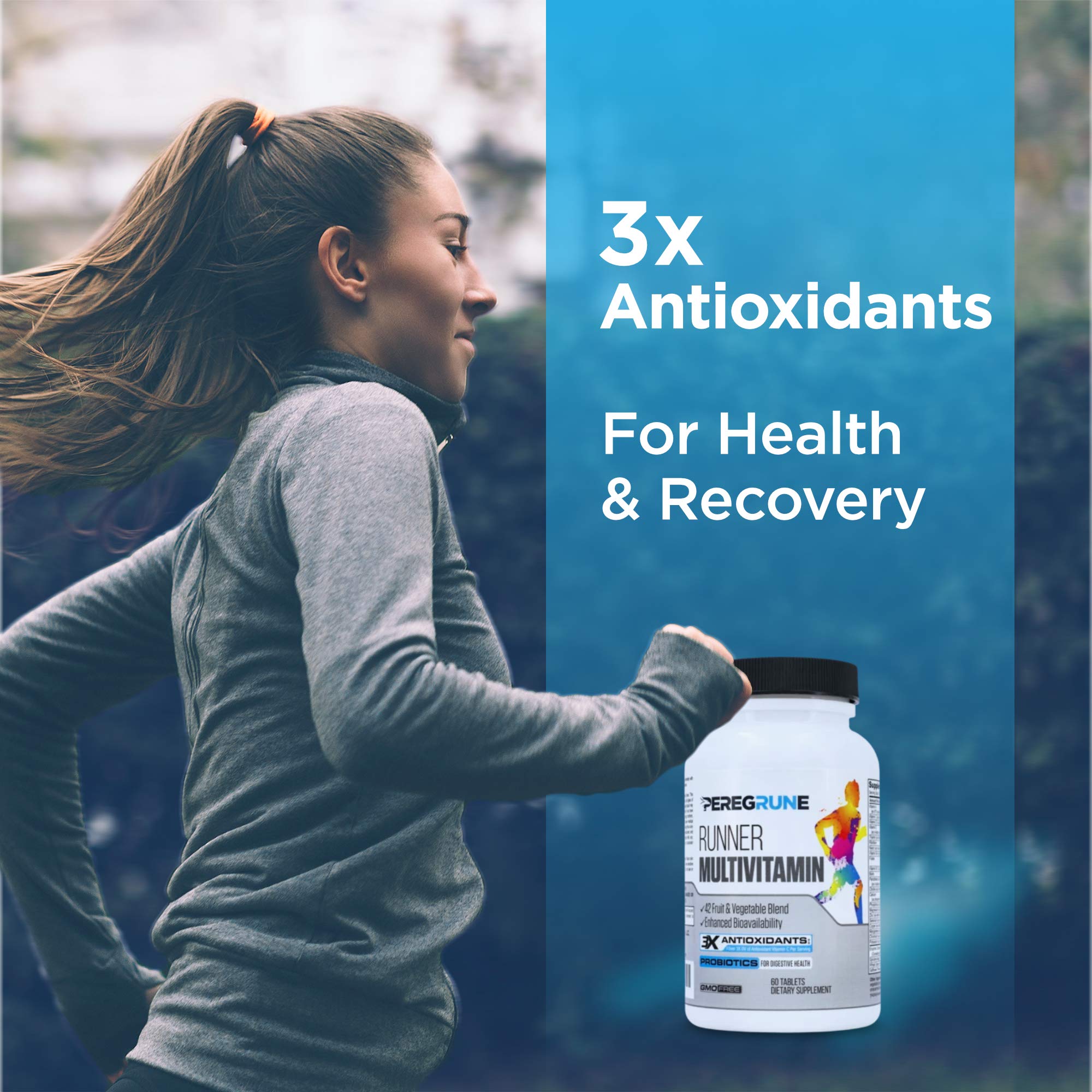 PEREGRUNE Runner Multivitamin & Omega 3 Bundle (1 Month Supply) | Antioxidants for Health & Recovery | Vitamin B Complex for Endurance, Energy, VO2 Max | Joints & Heart: 1,000mg Fish Oil PEREGRUNE buy supplements canada