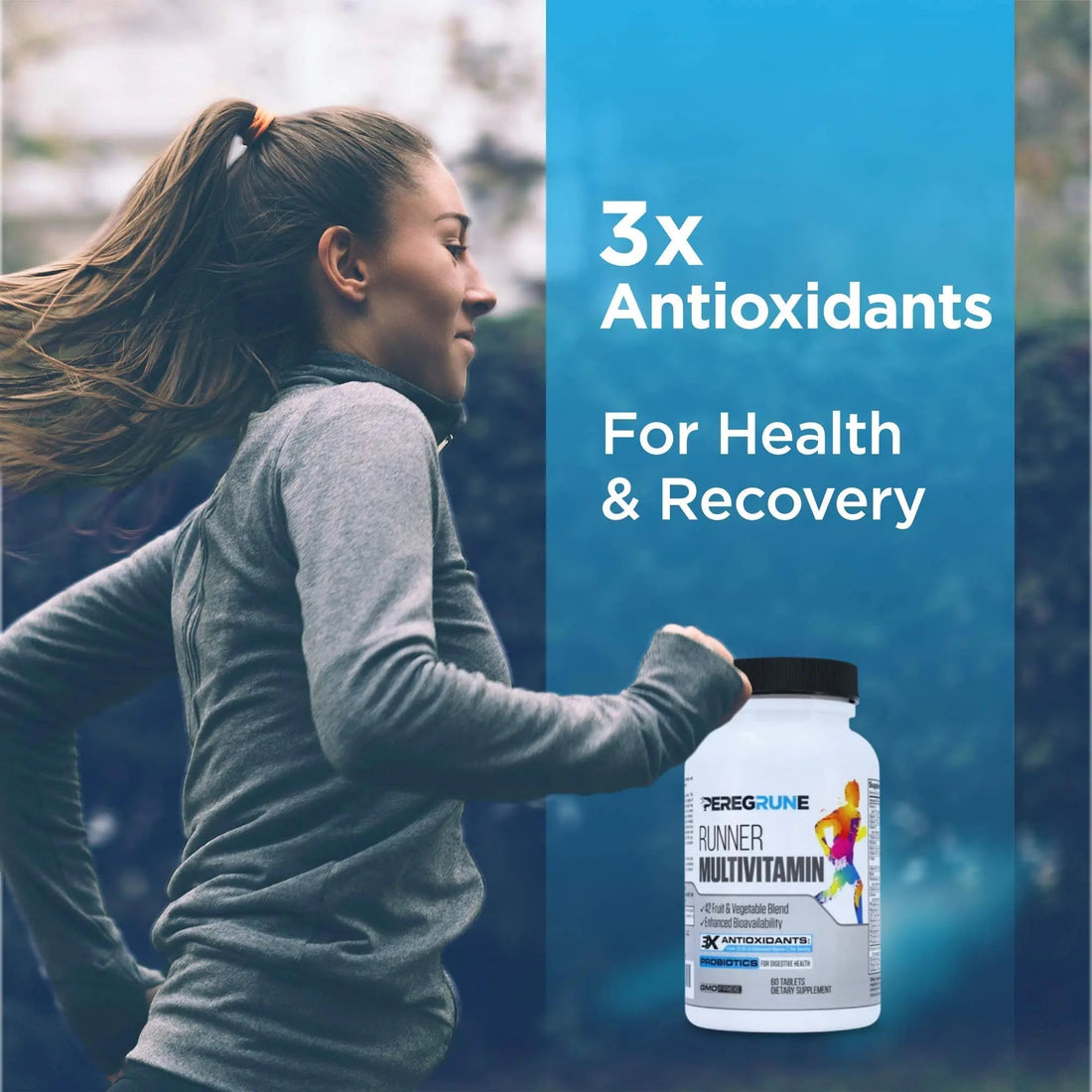 PEREGRUNE Runner Multivitamin | Engineered Vitamin with Antioxidants and Complete B Complex to Support Endurance & Energy | PEREGRUNE buy supplements canada