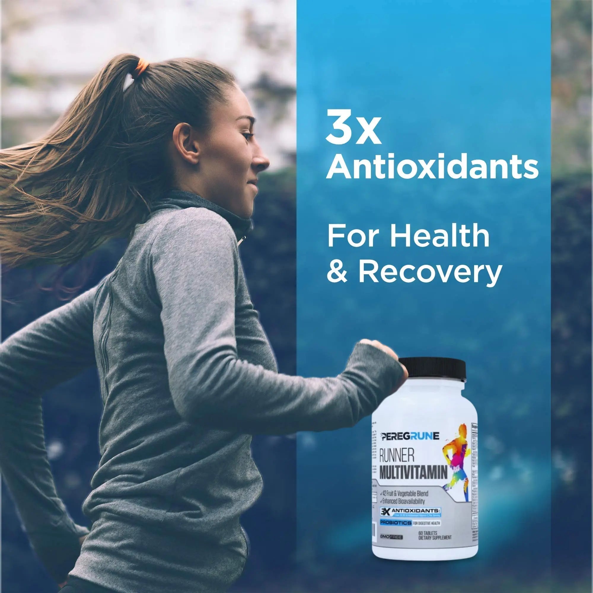 PEREGRUNE Runner Multivitamin | Engineered Vitamin with Antioxidants and Complete B Complex to Support Endurance & Energy | PEREGRUNE buy supplements canada