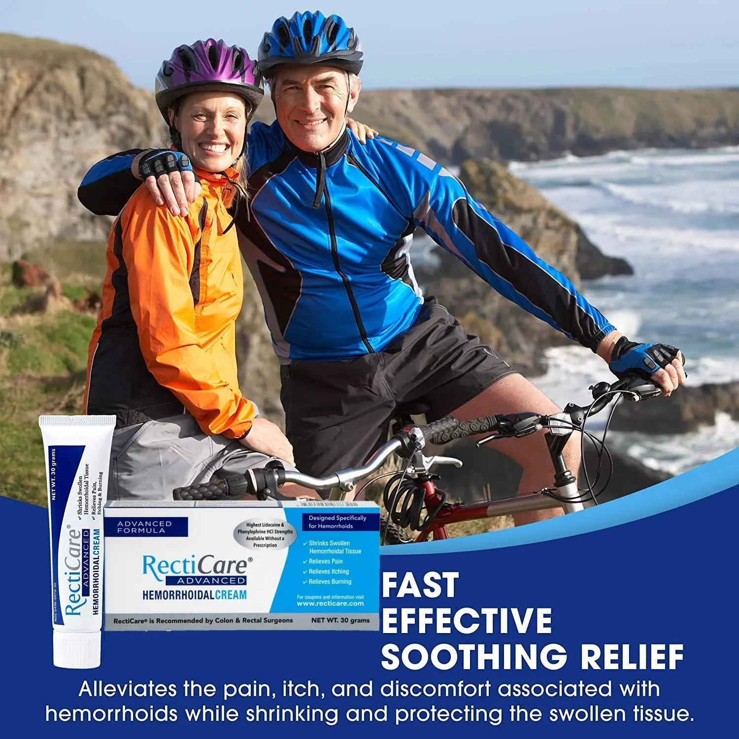 Recticare Advanced Hemorrhoidal Cream: Advanced Treatment to Shrink & Soothe Hemorrhoids - Itch, Pain, Burn Relief - 30g Hemorrhoidal Cream with Lidocaine Recticare buy supplements canada