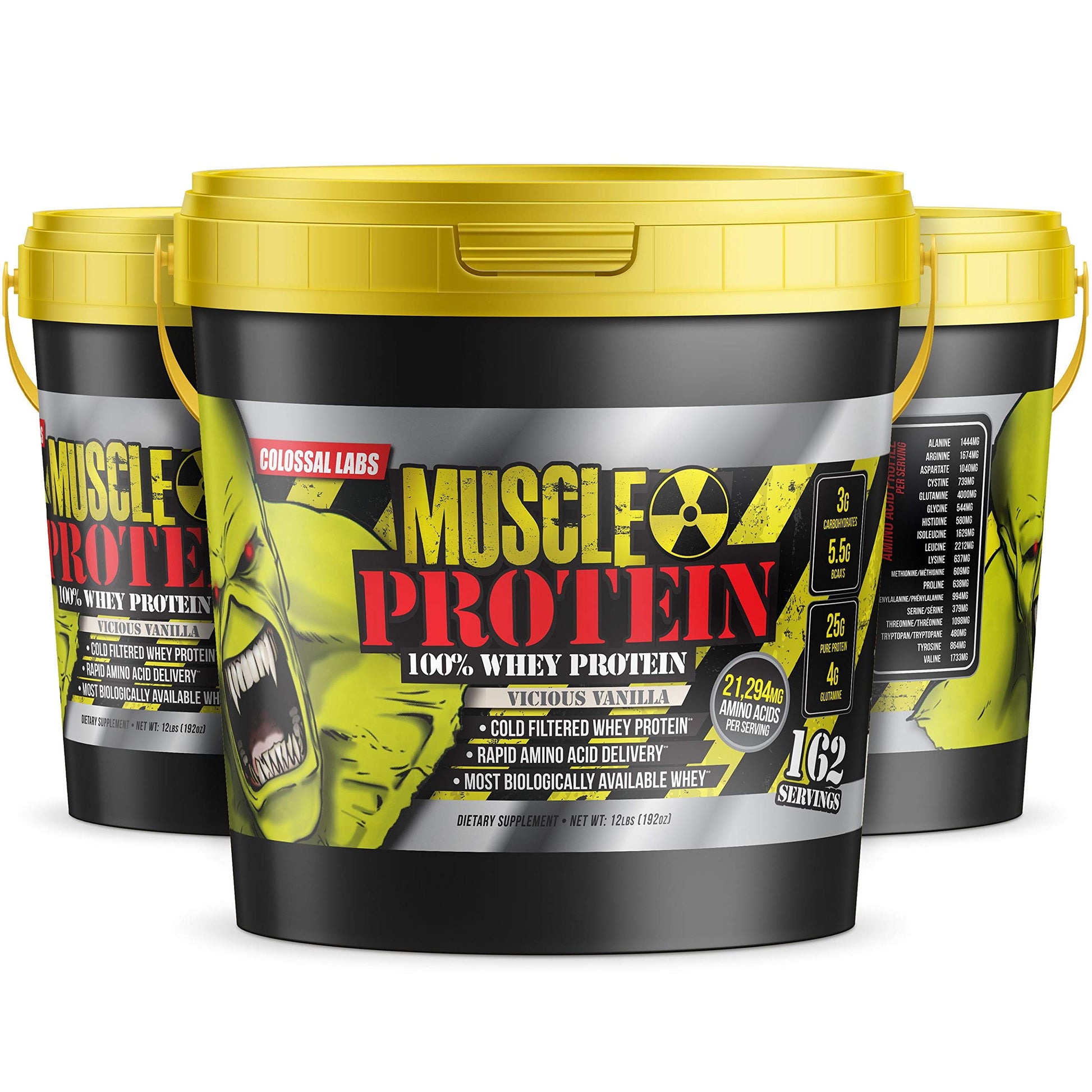 Colossal Labs Whey Protein Blend [12 Pounds/Pack of 1]–Vicious Vanilla, Cold Filtered COLOSSAL LABS buy supplements canada