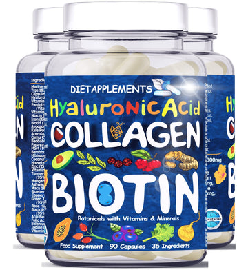 Marine Collagen Type1&3 1800mg, Biotin 10000mcg/serving, Hyaluronic Acid, Vitamins, Minerals, Botanicals Dietapplements buy supplements canada
