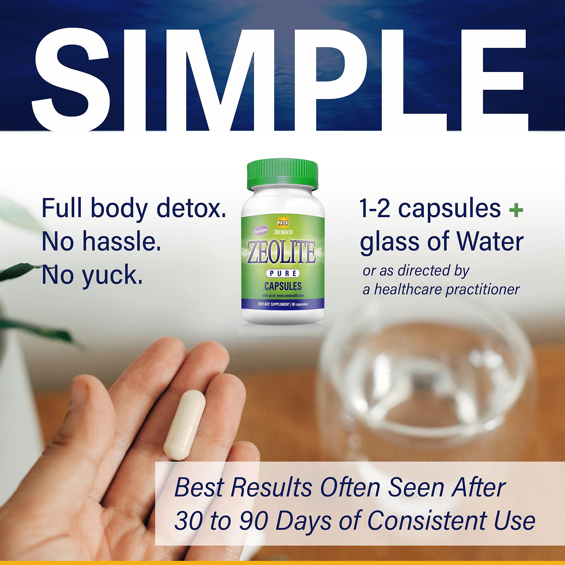 Zeolite Pure Capsules | Zeolite Detox, Extra Strength | Pure, Full Body Cleanse for Women Zeo Health buy supplements canada