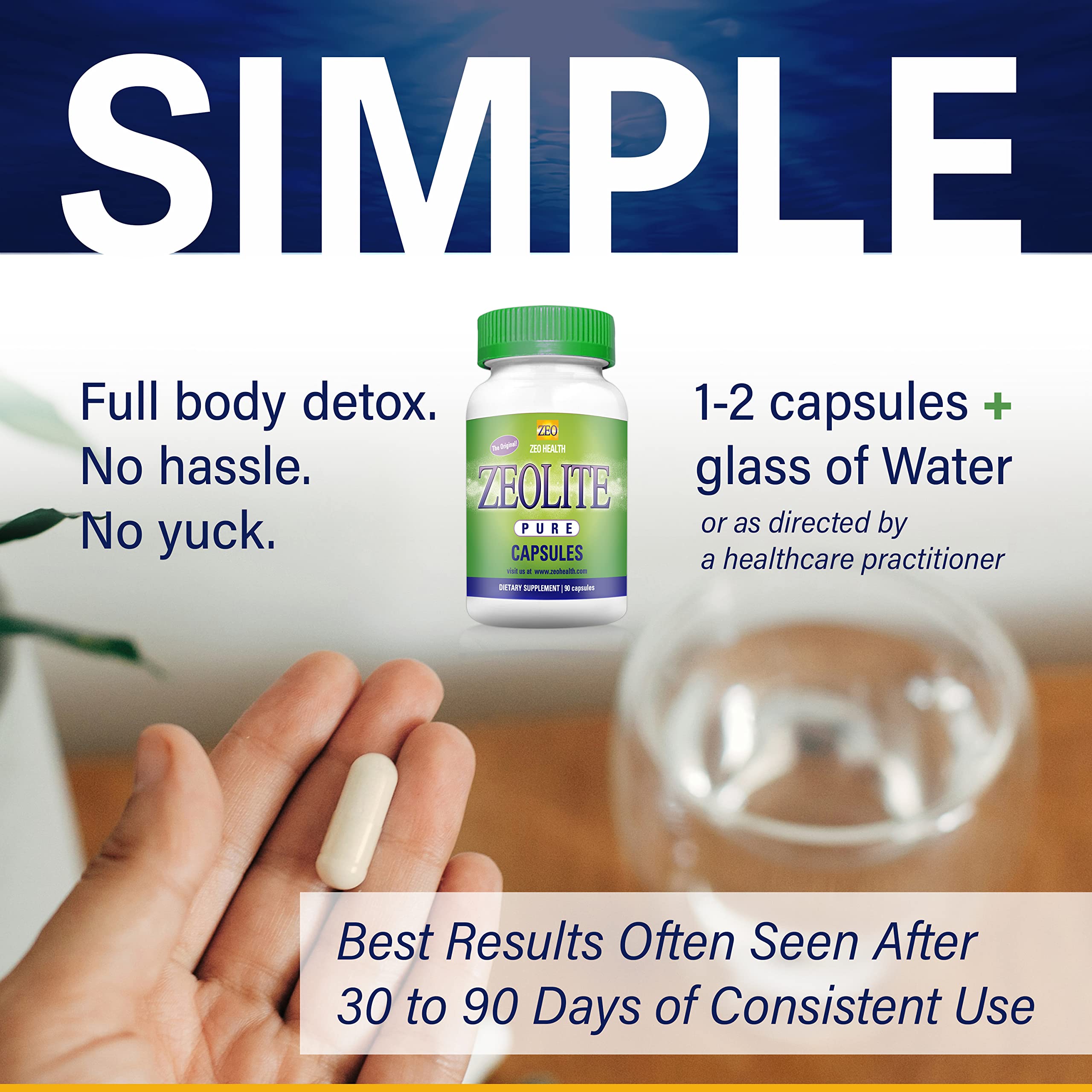 Zeolite Pure Capsules | Zeolite Detox, Extra Strength | Pure, Full Body Cleanse for Women Zeo Health buy supplements canada