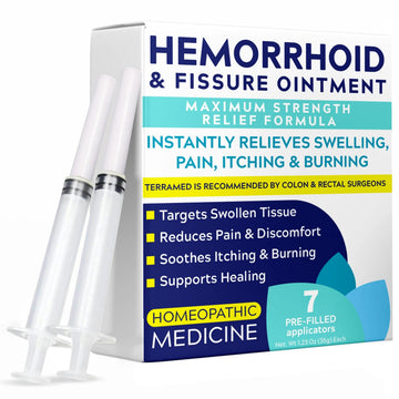 Hemorrhoid Treatment | Hemorrhoid Ointment | Hemorrhoid & Fissure Ointment | 7 Pre-Filled Applicators | Fast & Effective Relief | Reduces Swelling, Itching & Discomfort | Advanced Formula Terramed Just Think Comfort buy supplements canada