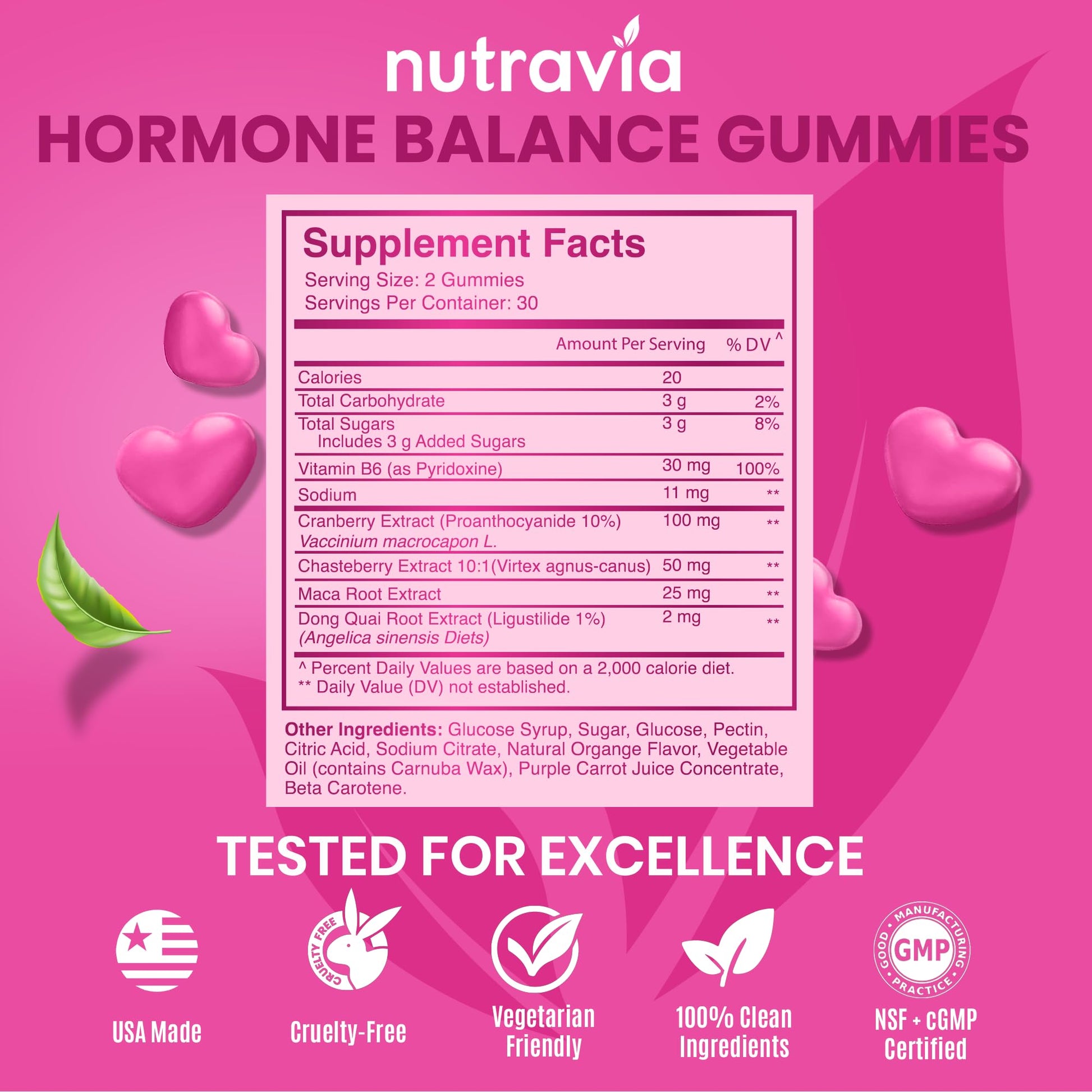 Hormone Balance For Women Gummies + PMS Relief Supplement - Supports Mood Swings, Clear Skin, Reduced Cramps and Bloating - Hormonal PMS Gummies PCOS Vitamin with Cranberry, Dong Quai (60 Gummies) Nutravia buy supplements canada