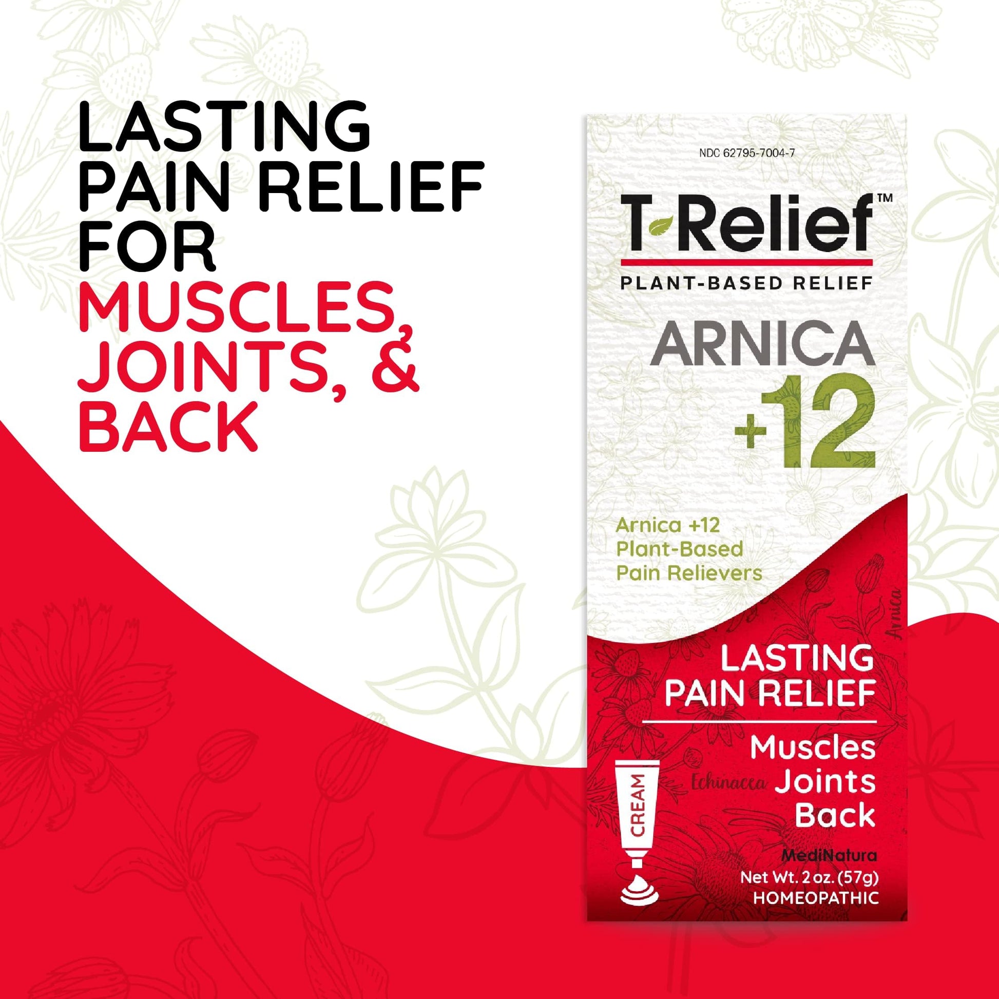MediNatura T-Relief Extra Strength Discomfort Relief-Naturally-Soothing Cream That Supports Sore Joints-Stiffness & Body Ache Aid-Homeopathic Herbal Rub-Fast-Absorbing & Non-Sticky Lotion - 2 oz MediNatura buy supplements canada