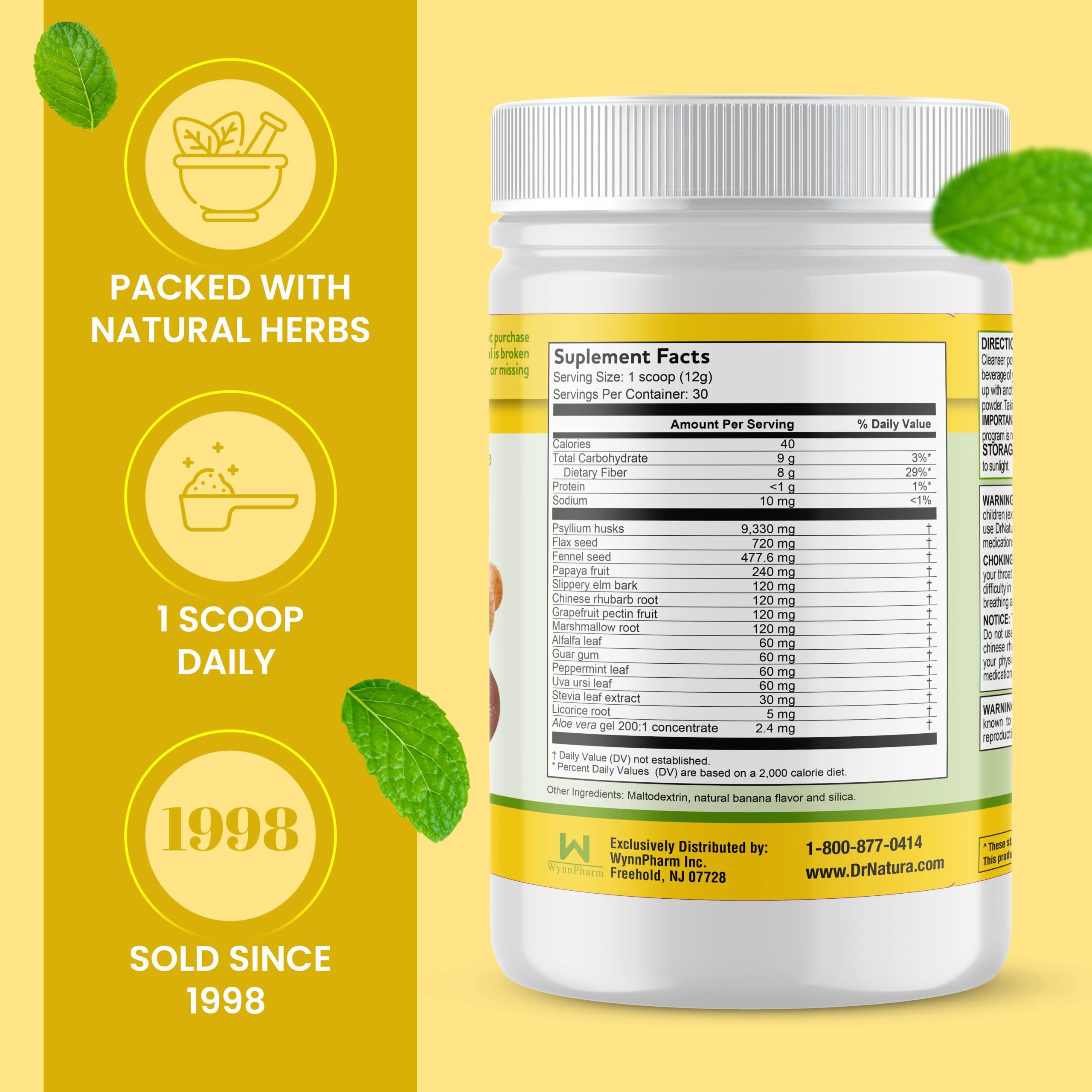 Dr Natura Colonix Intestinal Cleanser, All-Natural Daily Fiber, Colon Detox and Cleanse DrNatura buy supplements canada