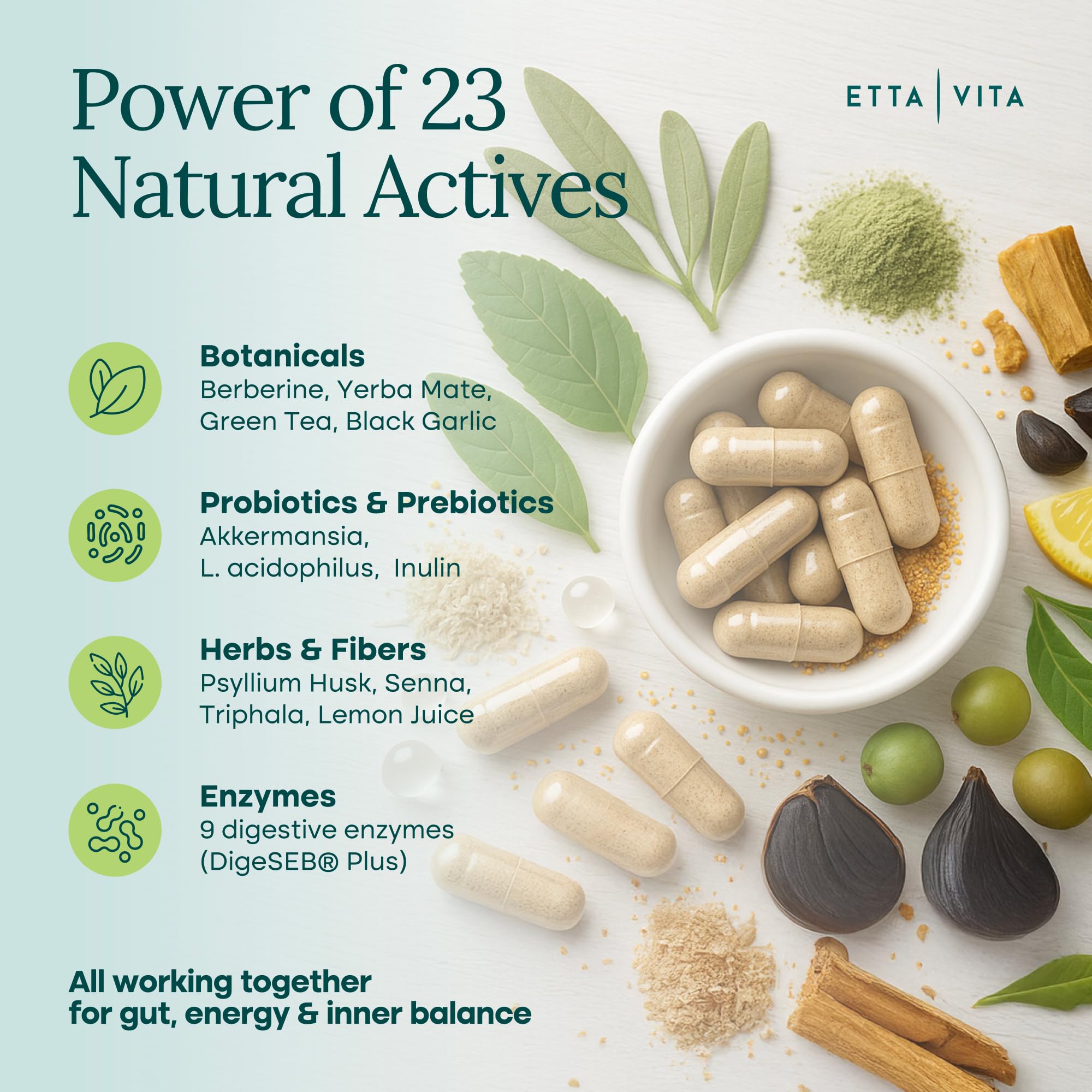 Colon Cleanse + Supplement Weight Loss & Energy - Appetite Suppressant & Fat Burner for women and men with Berberine, Yerba Mate, Psyllium Husk, Senna Leaf Etta Vita buy supplements canada