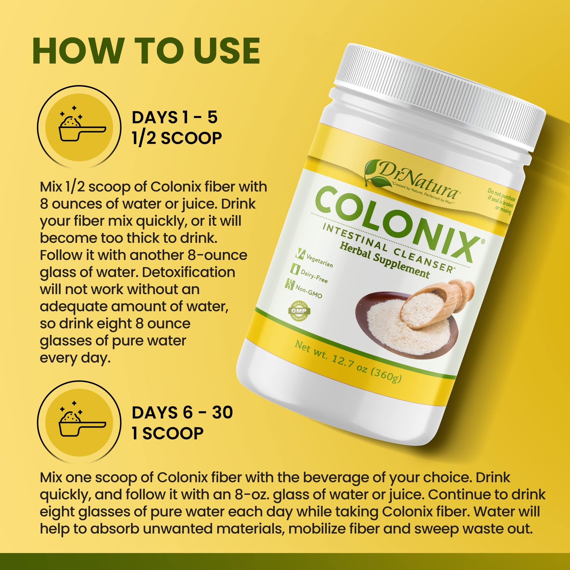 Dr Natura Colonix Intestinal Cleanser, All-Natural Daily Fiber, Colon Detox and Cleanse DrNatura buy supplements canada