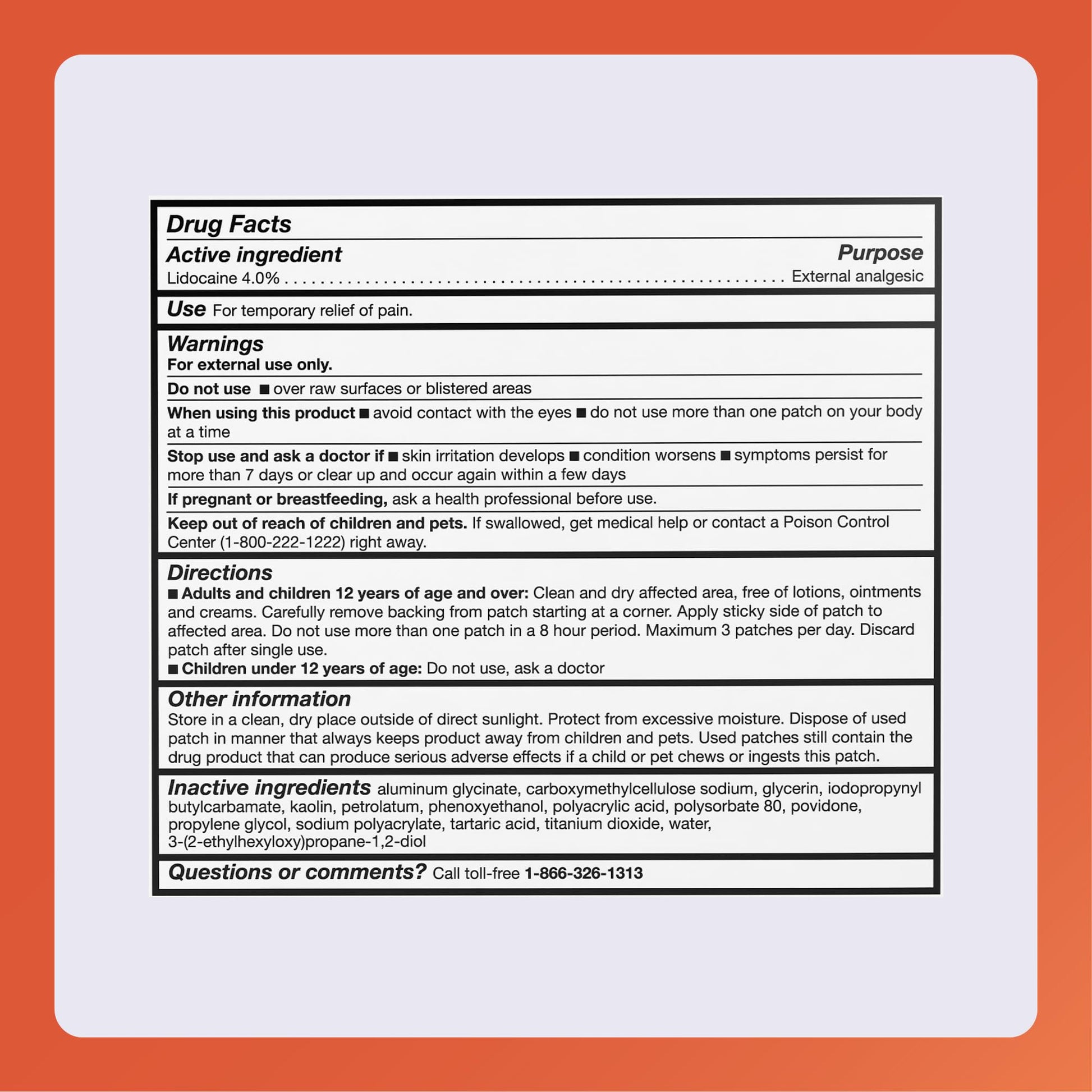 Rugby Maximum Strength Lidocaine Pain Relief Patch - 4% Lidocaine - Topical Anesthetic - Unscented - 30 Patches (1 Pack) RUGBY LABORATORIES buy supplements canada
