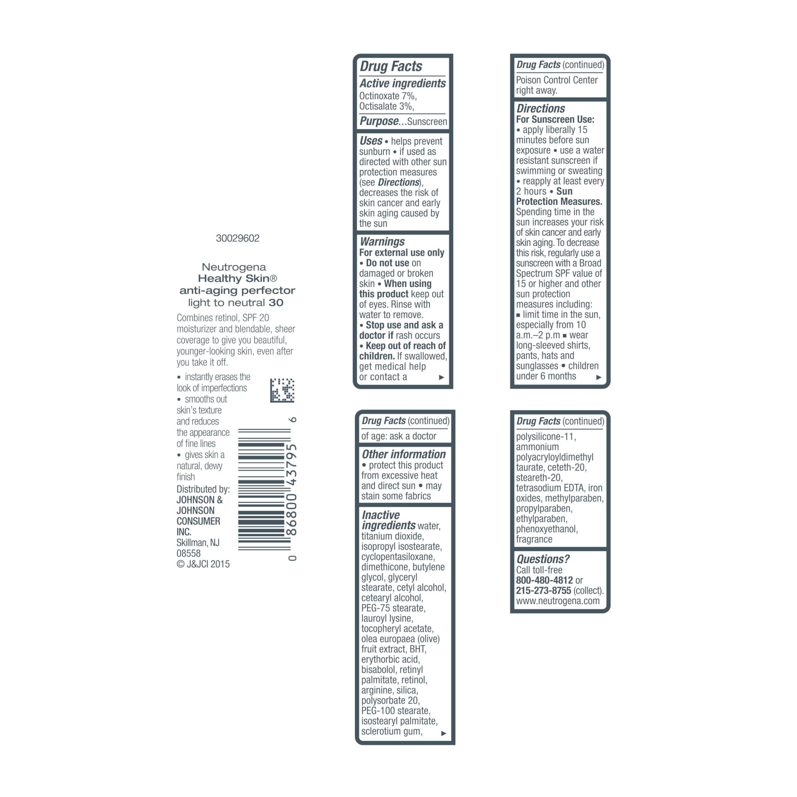 Neutrogena Retinol Treatment & Tinted Facial Moisturizer, Healthy Skin Anti-Aging Perfector Neutrogena buy supplements canada