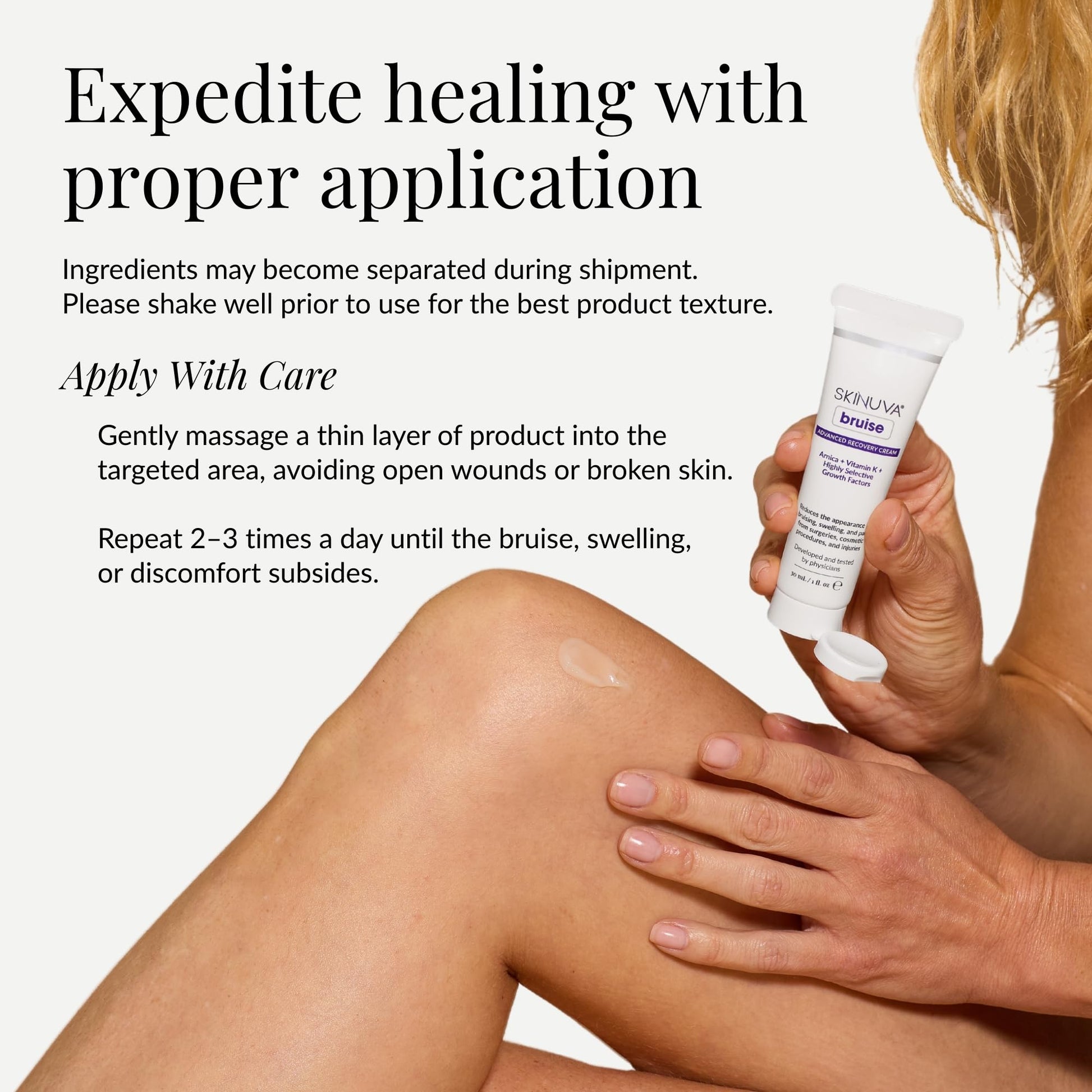 Skinuva® Bruise Advanced Recovery Cream - Topical Bruise Cream Formulated with Growth Factors, Arnica & Vitamin K (1 oz) Skinuva buy supplements canada