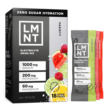 LMNT Zero Sugar Electrolytes - Variety Pack Bundle | Drink Mix | 18-Count Drink LMNT buy supplements canada