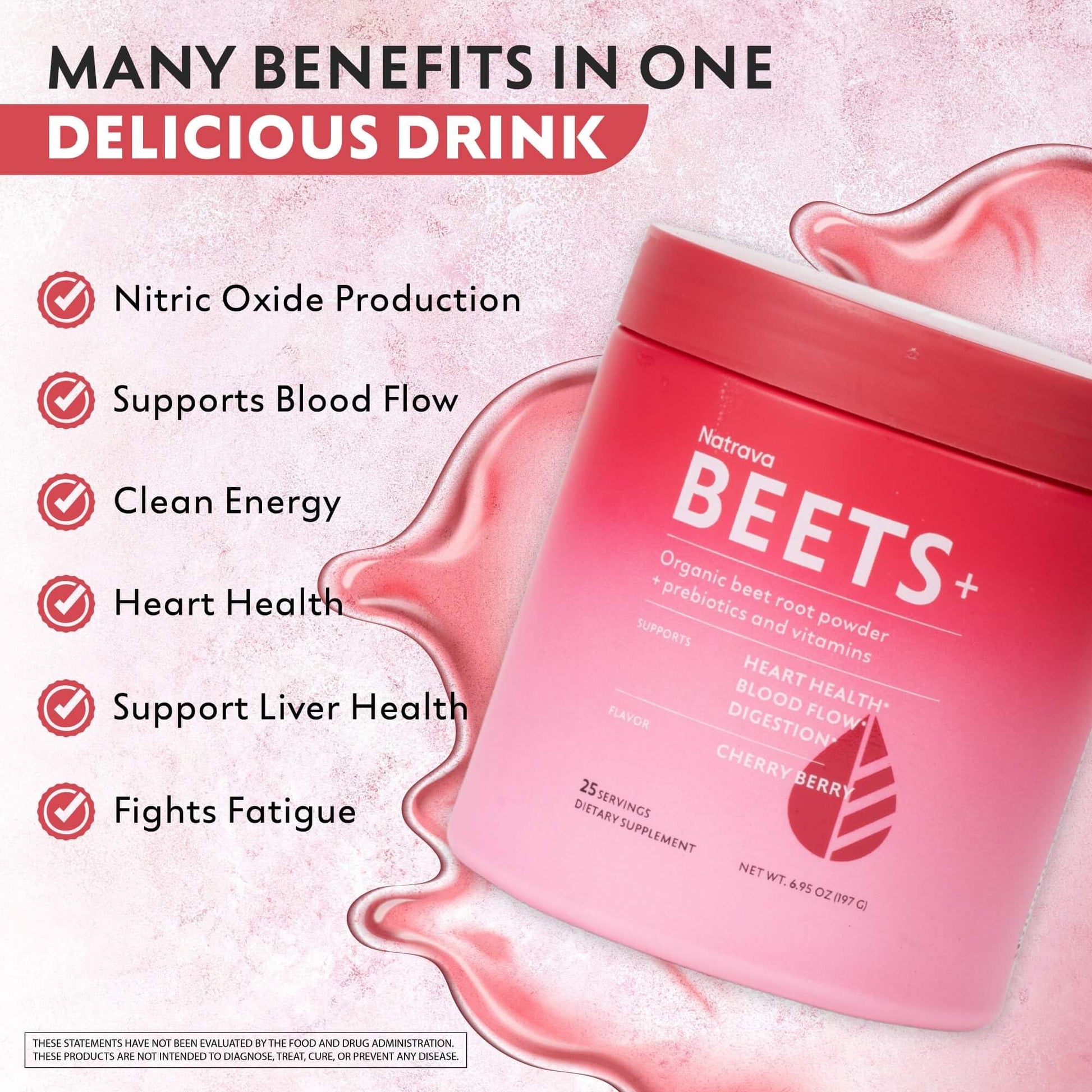 Natrava Beets+ Organic Beet Root Powder Blend Fortified with Vitamins & Prebiotics for Heart Healthy Energy & Nitric Oxide Production Natrava buy supplements canada
