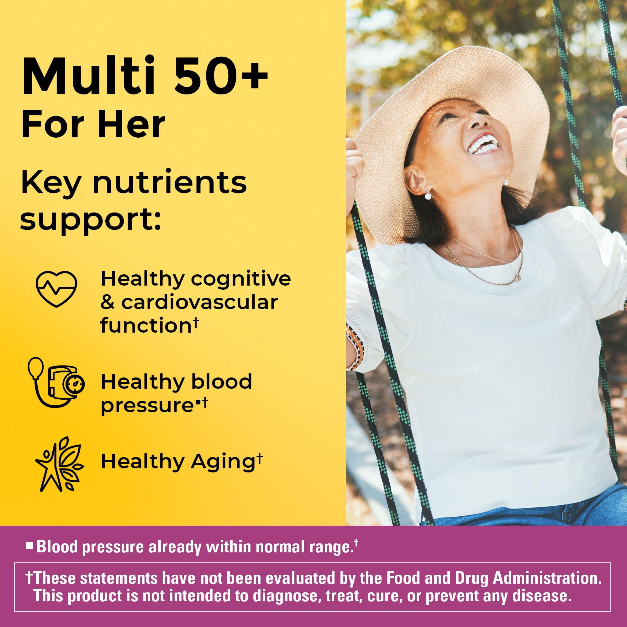 Nature Made Multivitamin For Women 50+ No Iron, Multivitamins for Women 50 Plus, Daily Nutritional Support, Nature Made Multi Vitamins, 90 Tablets, 90 Day Supply Nature Made buy supplements canada