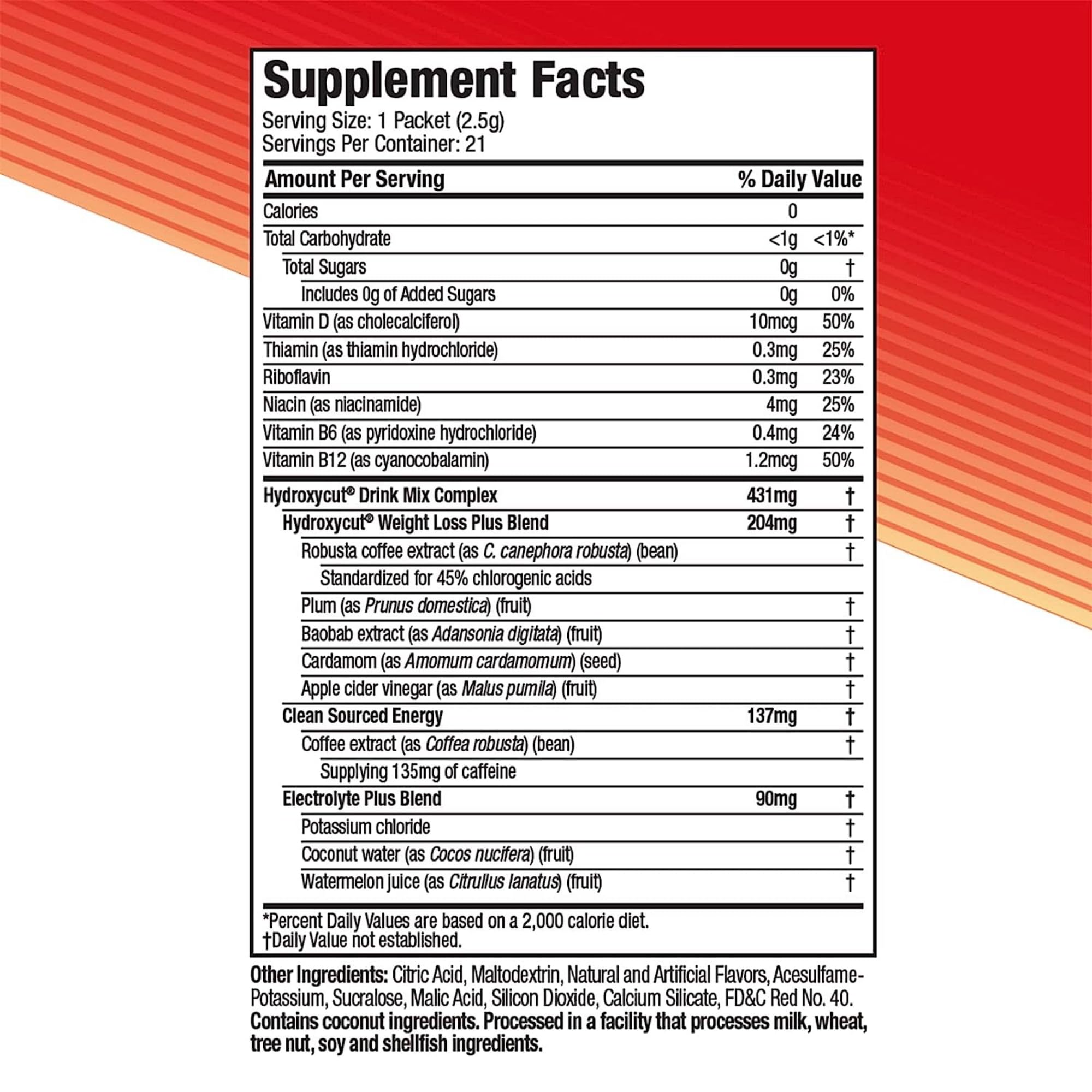 Hydroxycut Drink Mix | Energy Drink Powder | Wildberry Blast, 21 Packets, 2 Packs Hydroxycut buy supplements canada