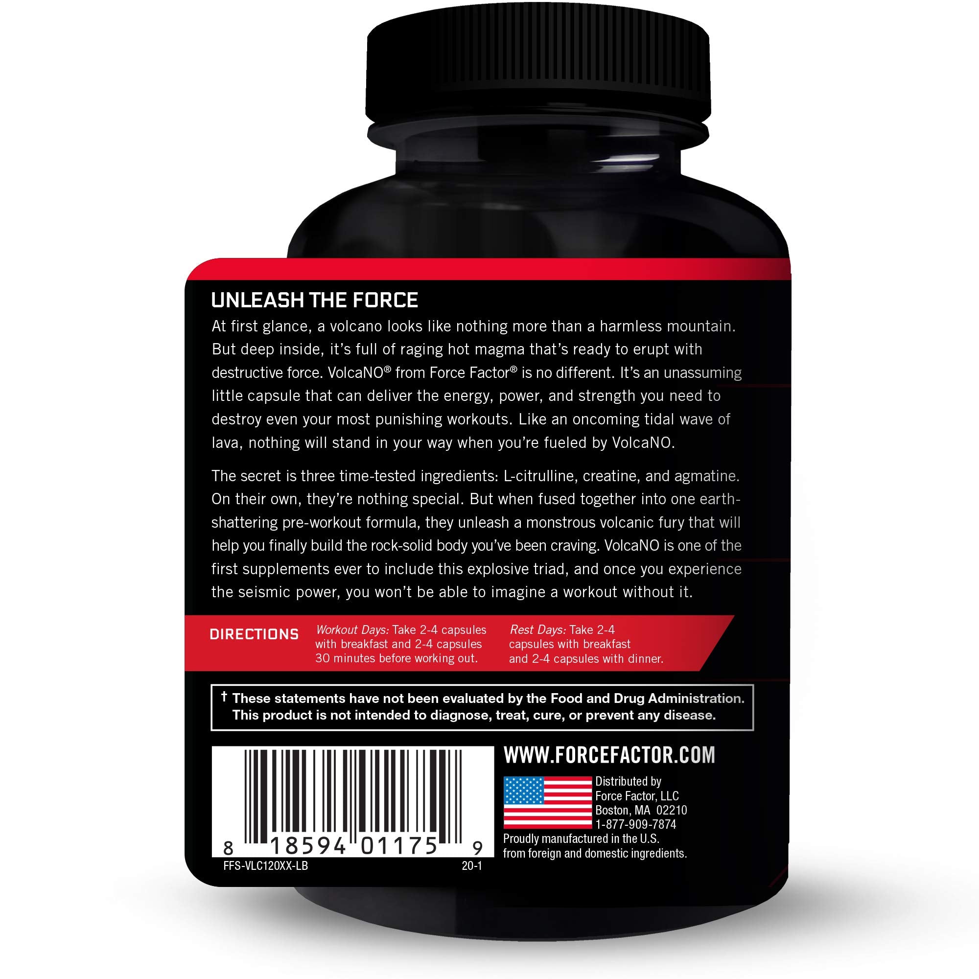 Force Factor Volcano Pre Workout Nitric Oxide Booster Supplement for Men with Creatine Force Factor buy supplements canada