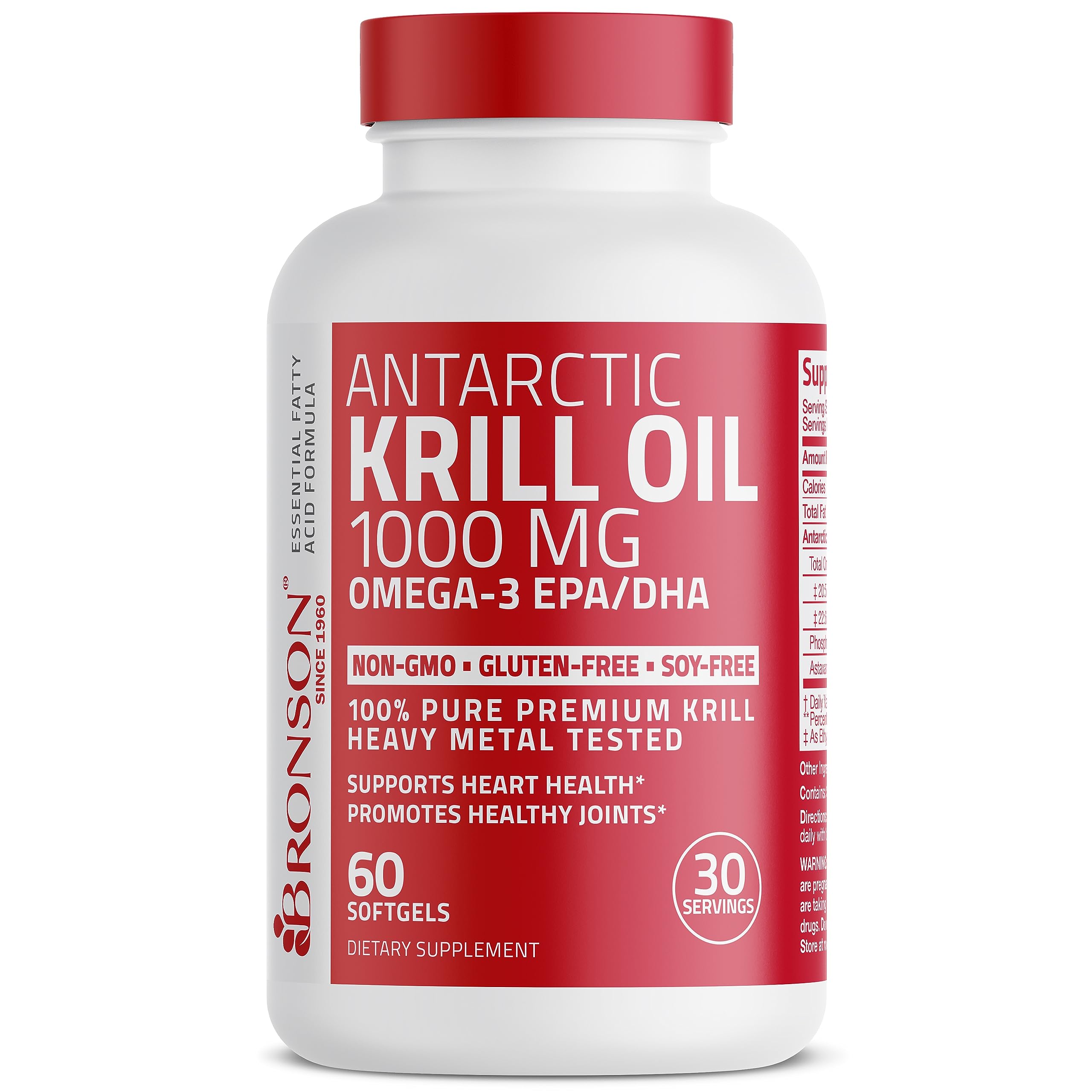 Bronson Antarctic Krill Oil 1000 mg with Omega-3s EPA, DHA, Astaxanthin Bronson buy supplements canada
