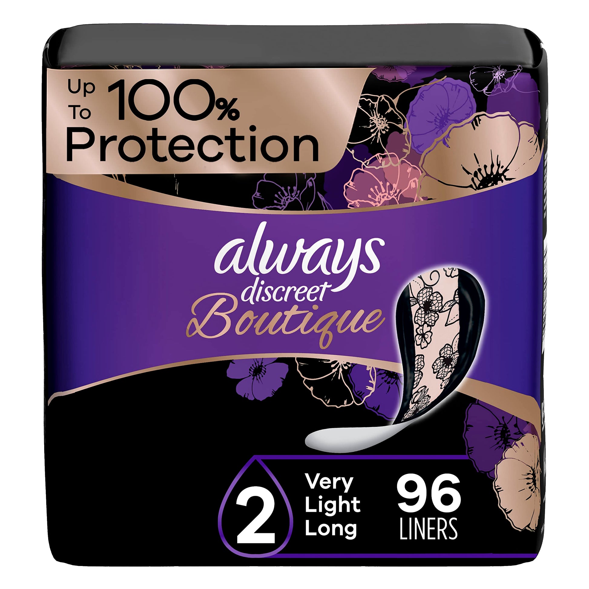 Always Discreet Boutique Adult Incontinence & Postpartum Liners For Women, Size 2, Very Light Always Discreet buy supplements canada