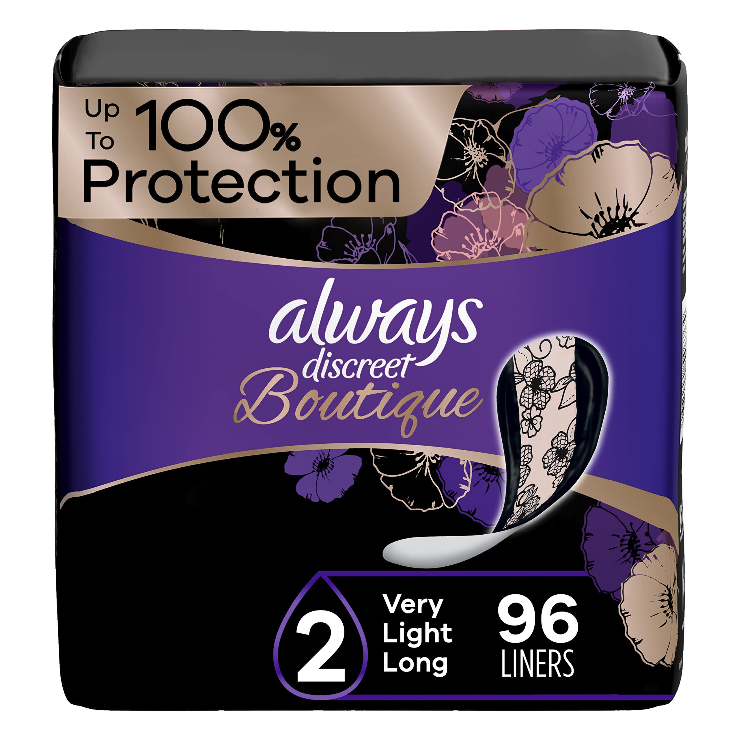 Always Discreet Boutique Adult Incontinence & Postpartum Liners For Women, Size 2, Very Light Always Discreet buy supplements canada
